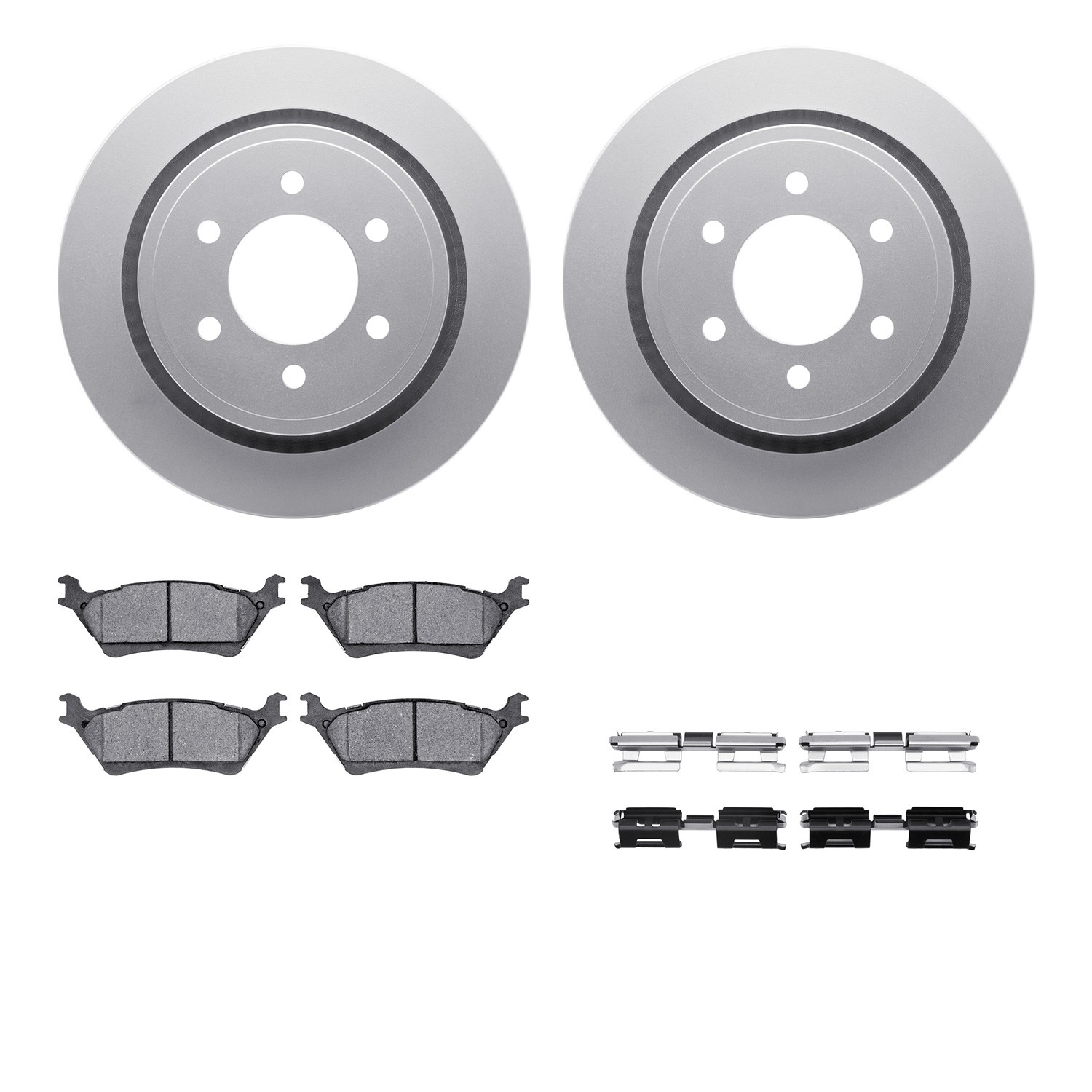 DFC GEOSPEC Coated Rotor- HD Brake Pad - Hardware