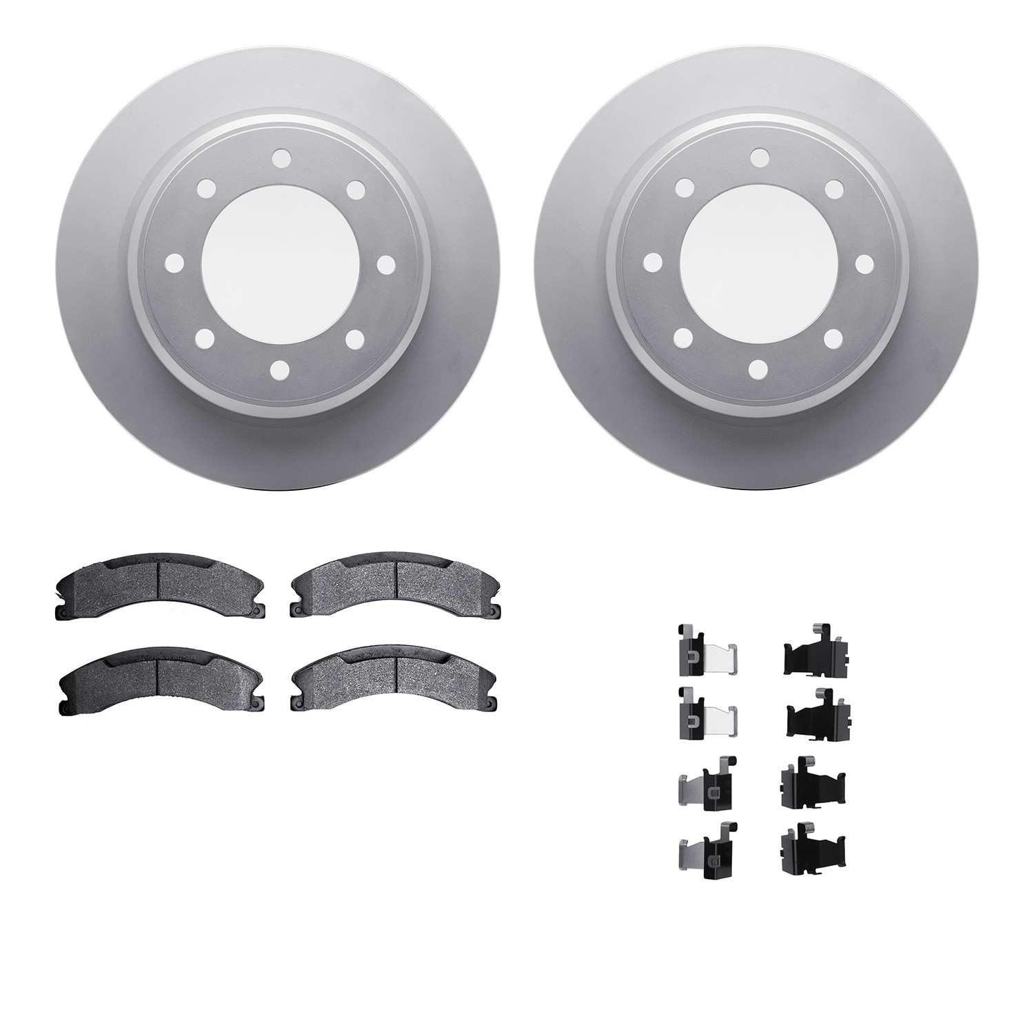 DFC GEOSPEC Coated Rotor- HD Brake Pad - Hardware