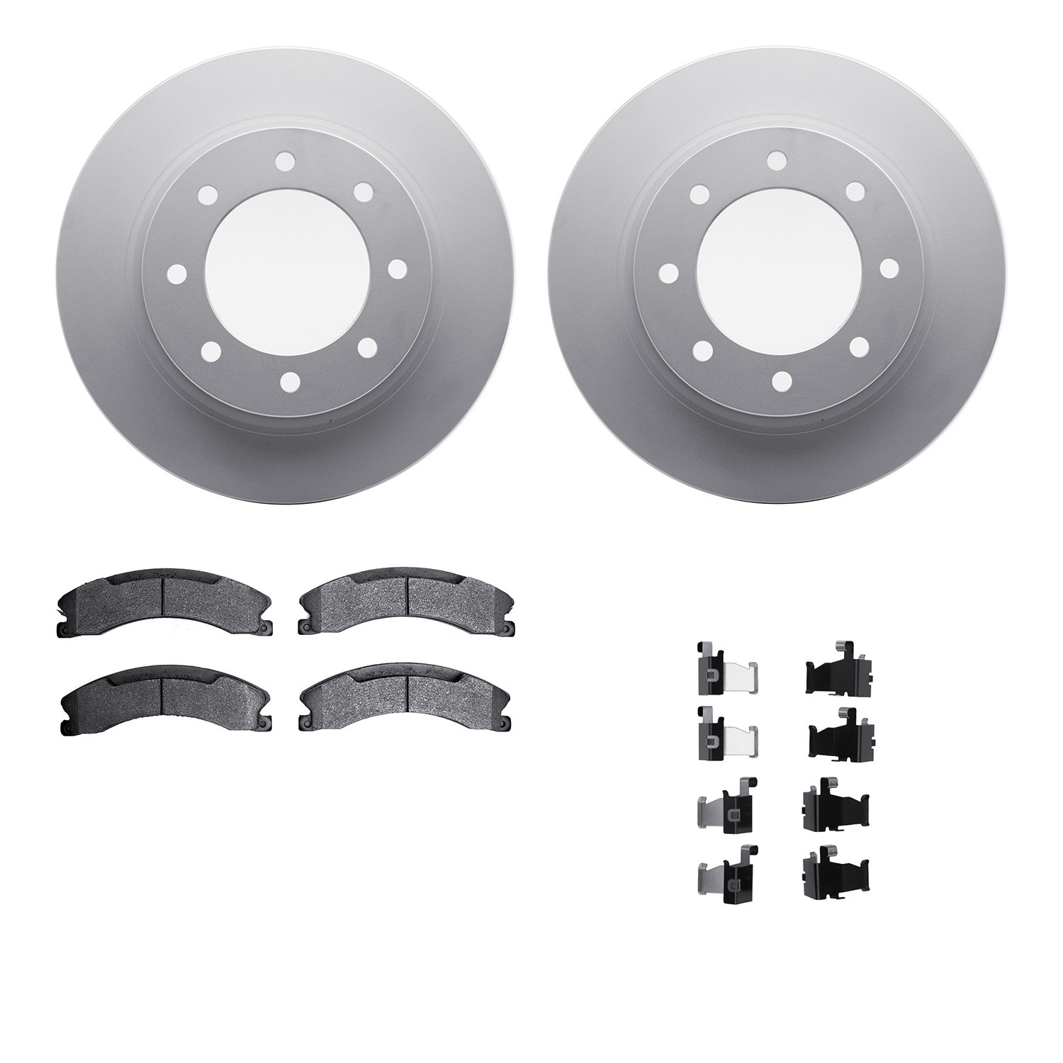 DFC GEOSPEC Coated Rotor- HD Brake Pad - Hardware