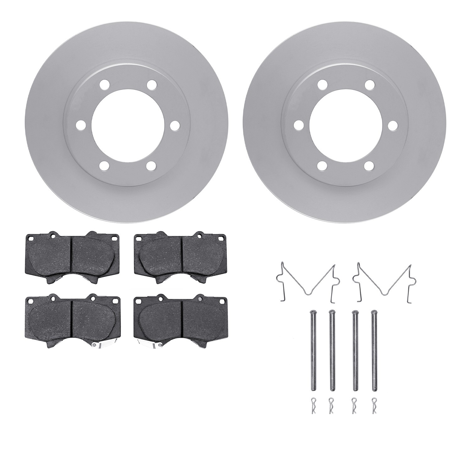 DFC GEOSPEC Coated Rotor- HD Brake Pad - Hardware