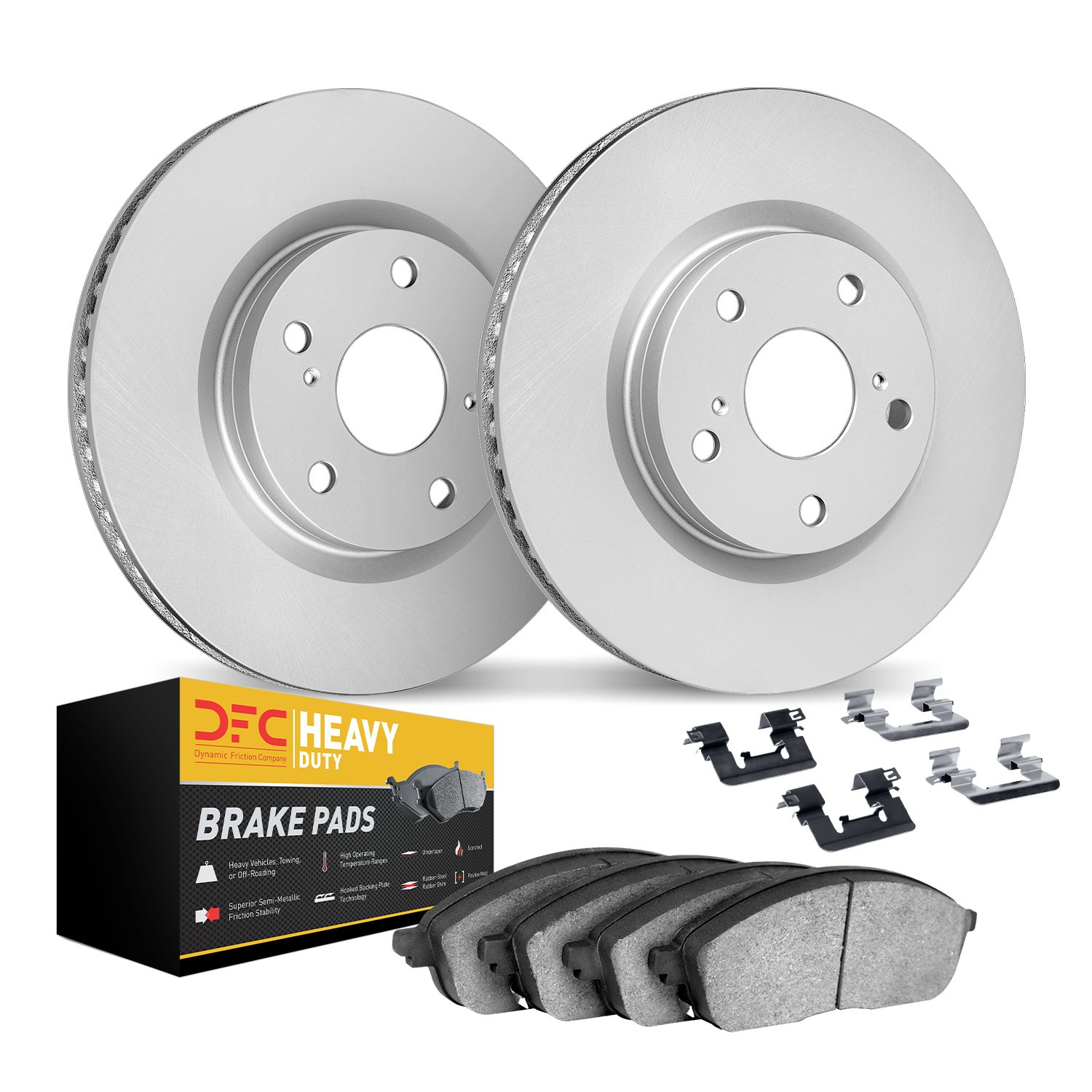 DFC GEOSPEC Coated Rotor- HD Brake Pad - Hardware