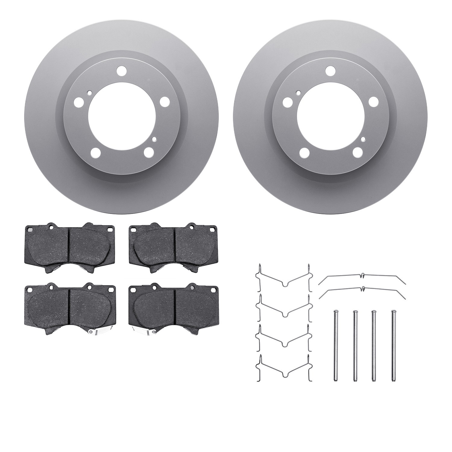 DFC GEOSPEC Coated Rotor- HD Brake Pad - Hardware