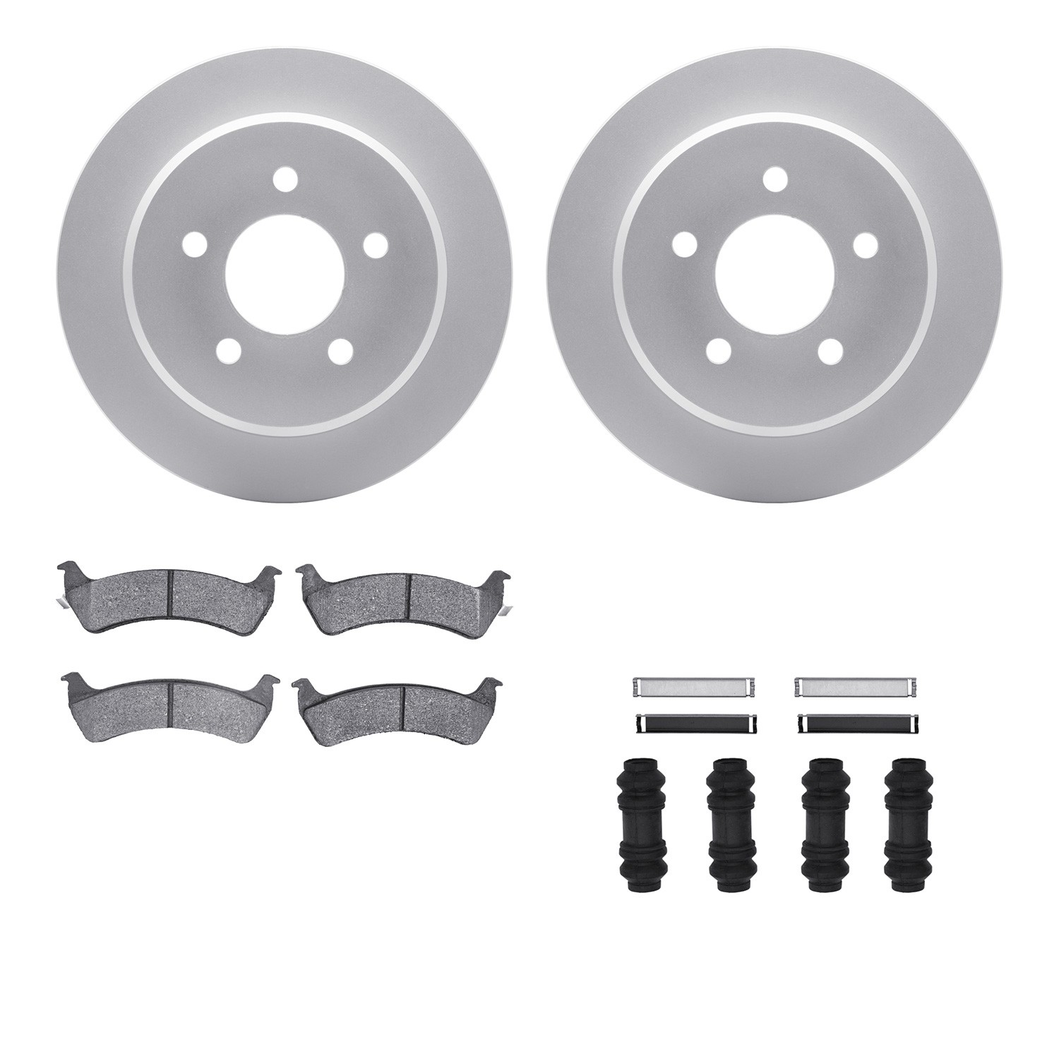 DFC GEOSPEC Coated Rotor- HD Brake Pad - Hardware