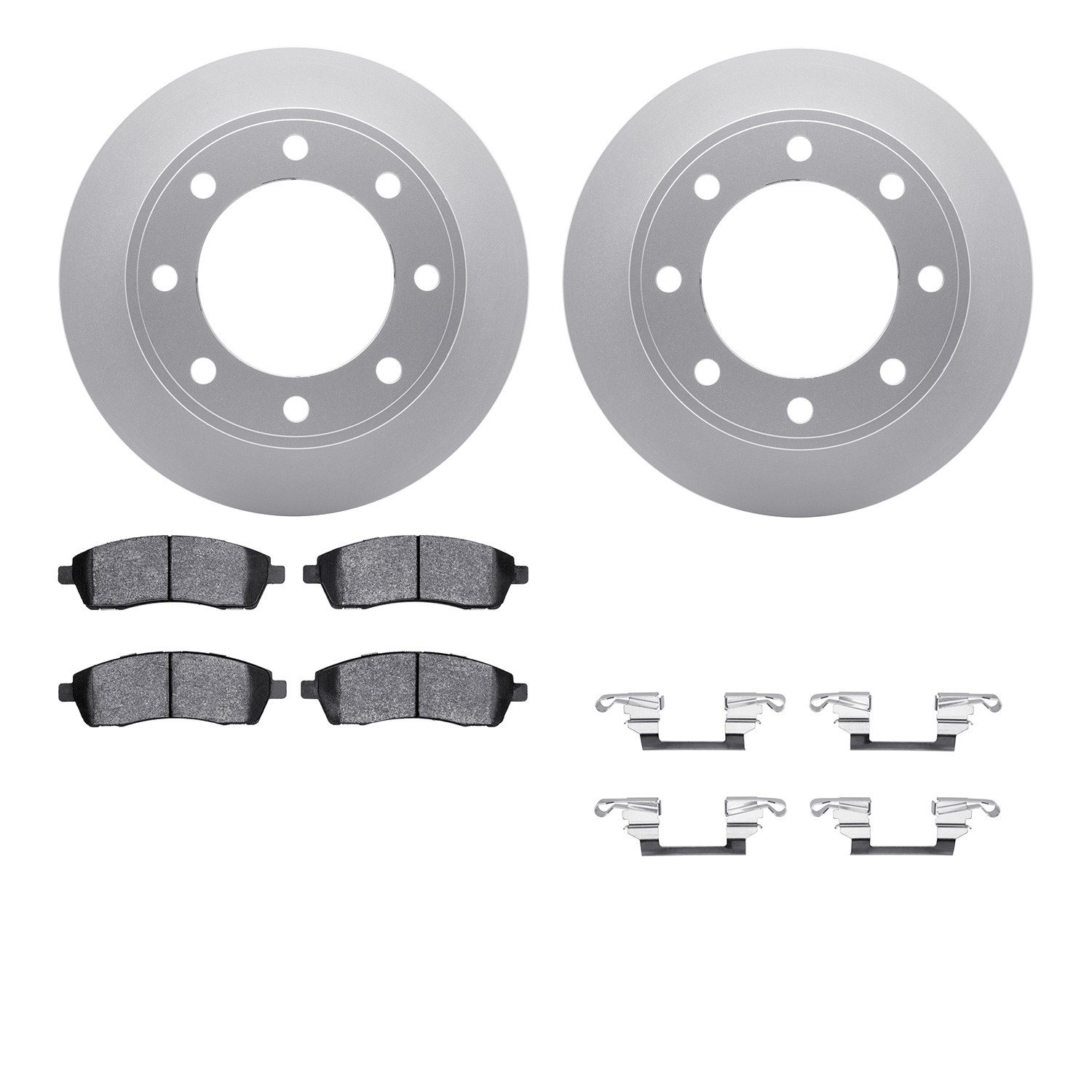 DFC GEOSPEC Coated Rotor- HD Brake Pad - Hardware