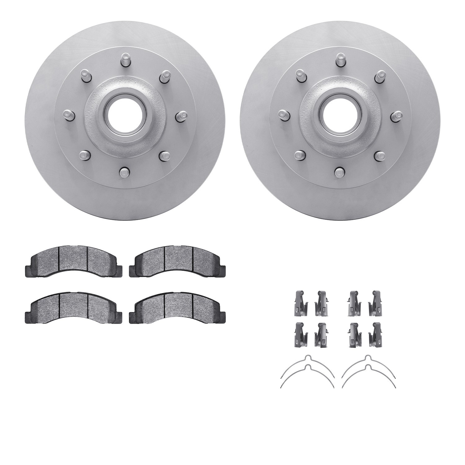 DFC GEOSPEC Coated Rotor- HD Brake Pad - Hardware