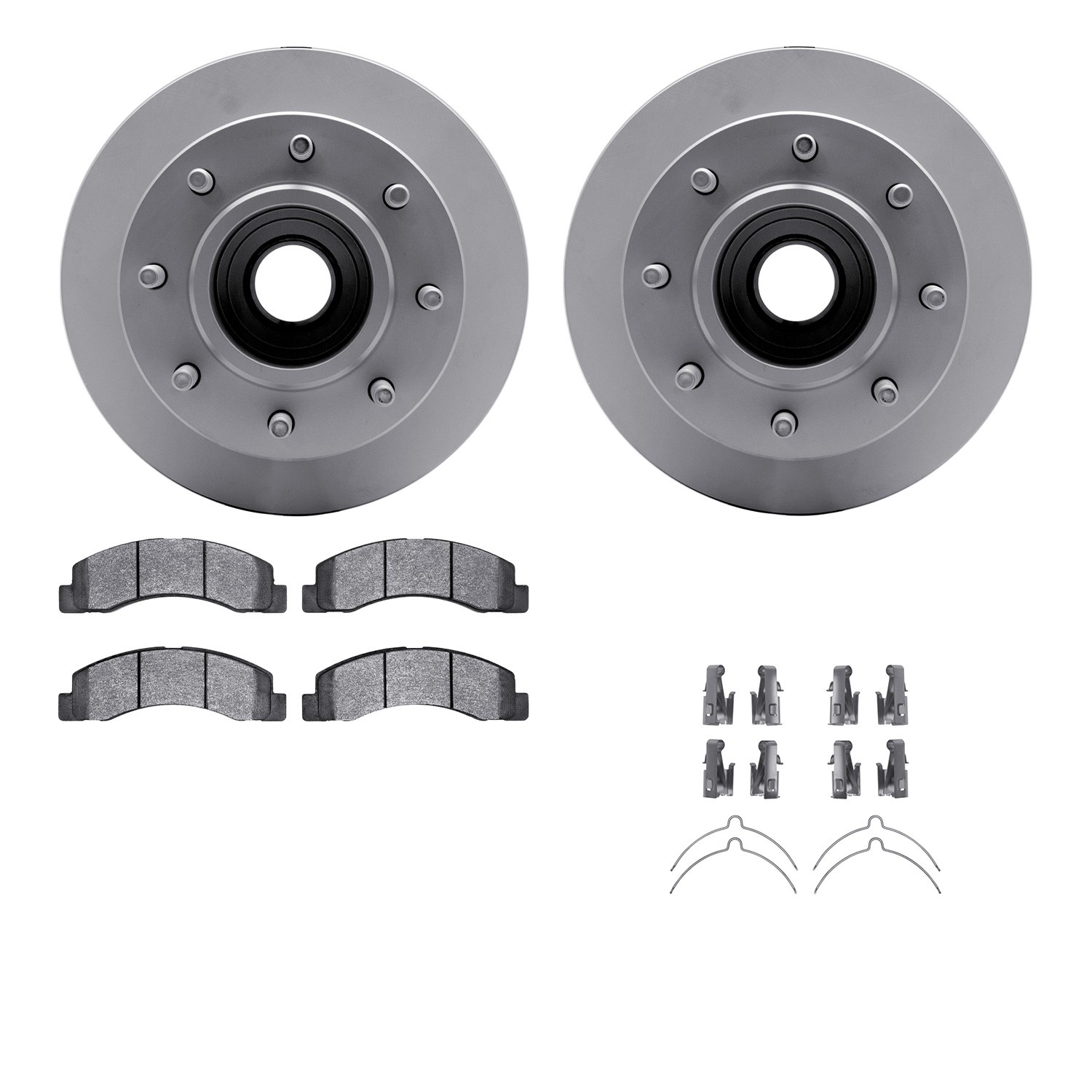 DFC GEOSPEC Coated Rotor- HD Brake Pad - Hardware