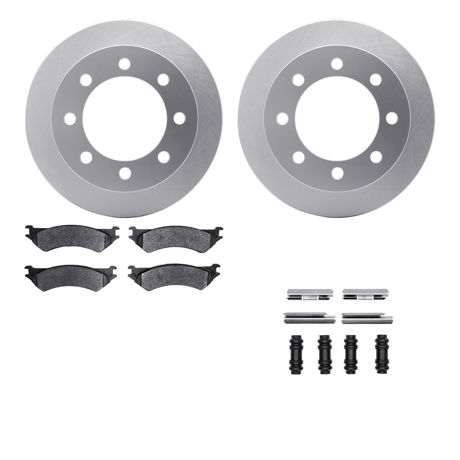 DFC GEOSPEC Coated Rotor- HD Brake Pad - Hardware