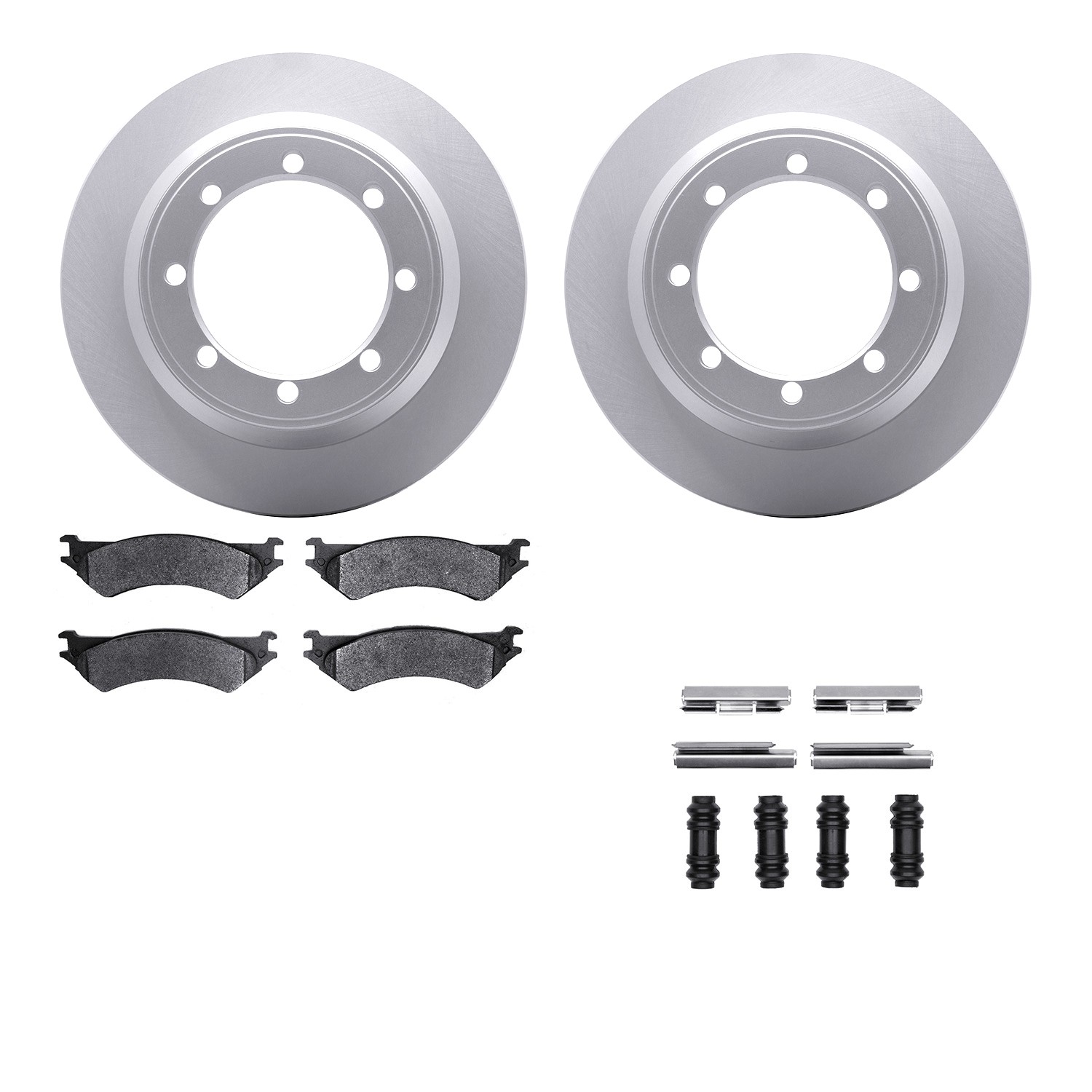 DFC GEOSPEC Coated Rotor- HD Brake Pad - Hardware