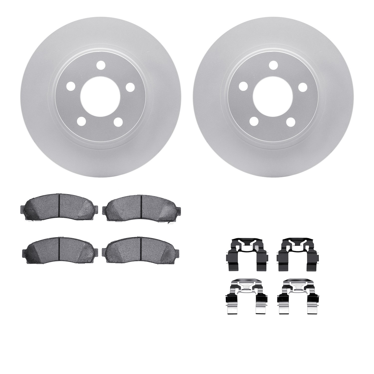 DFC GEOSPEC Coated Rotor- HD Brake Pad - Hardware