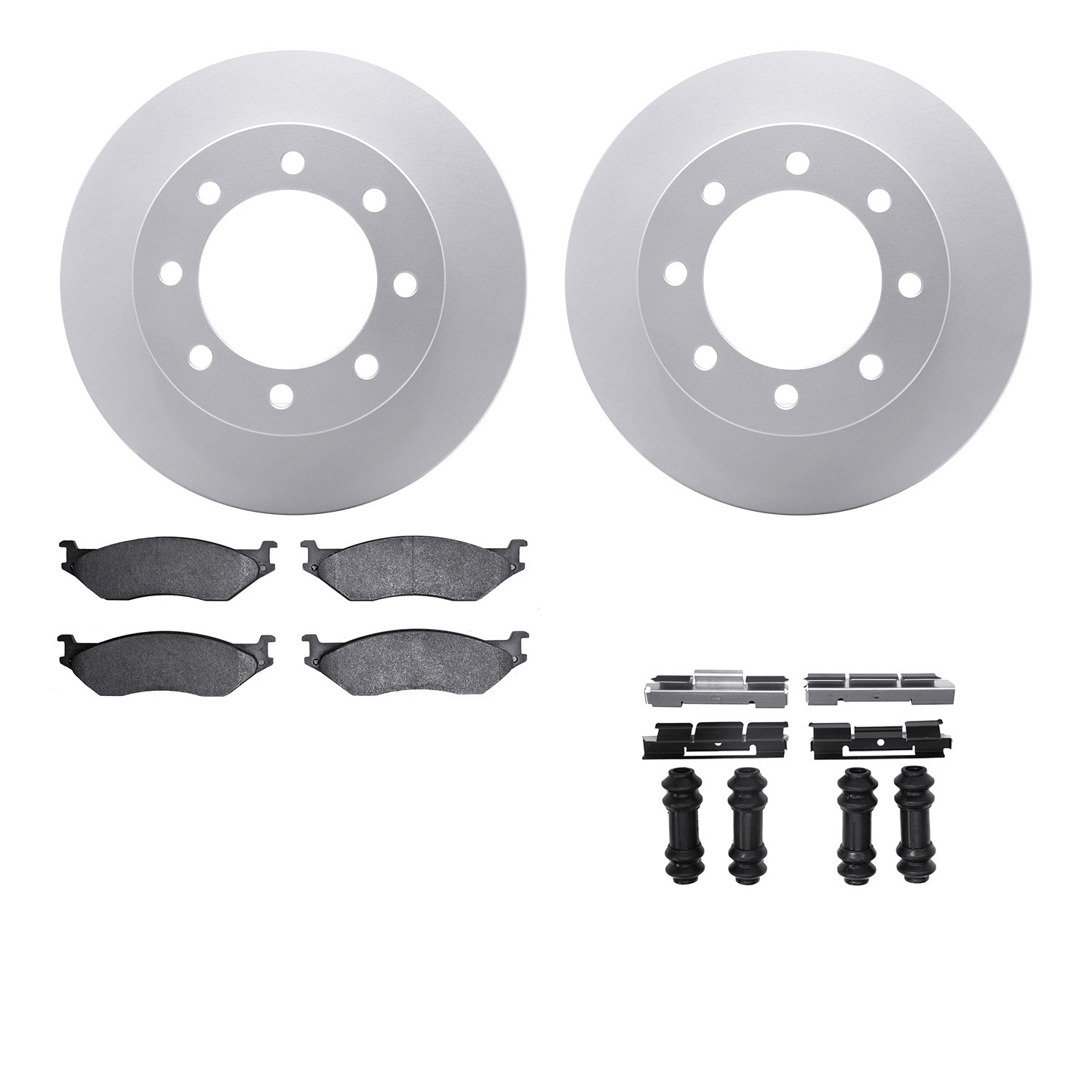 DFC GEOSPEC Coated Rotor- HD Brake Pad - Hardware