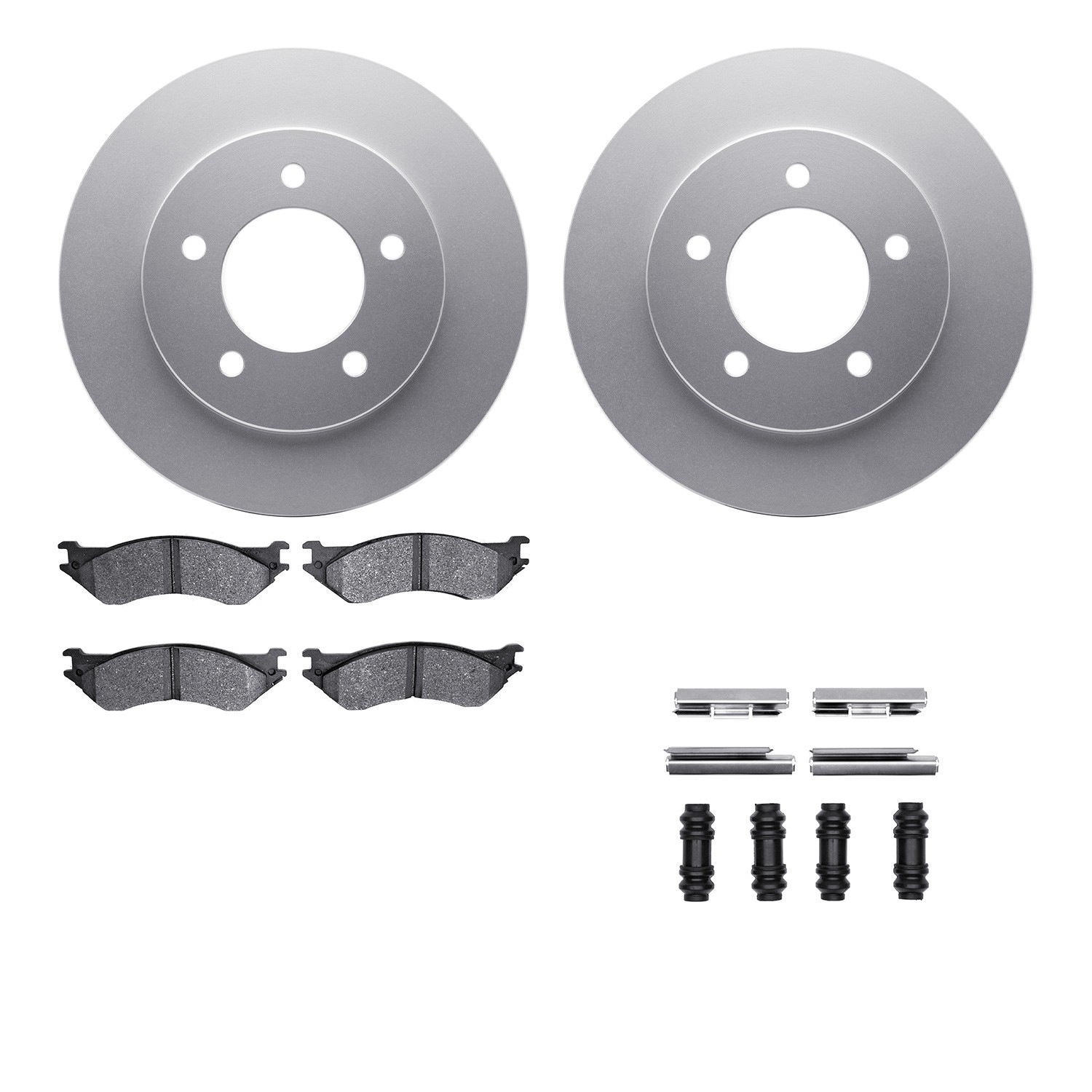 DFC GEOSPEC Coated Rotor- HD Brake Pad - Hardware
