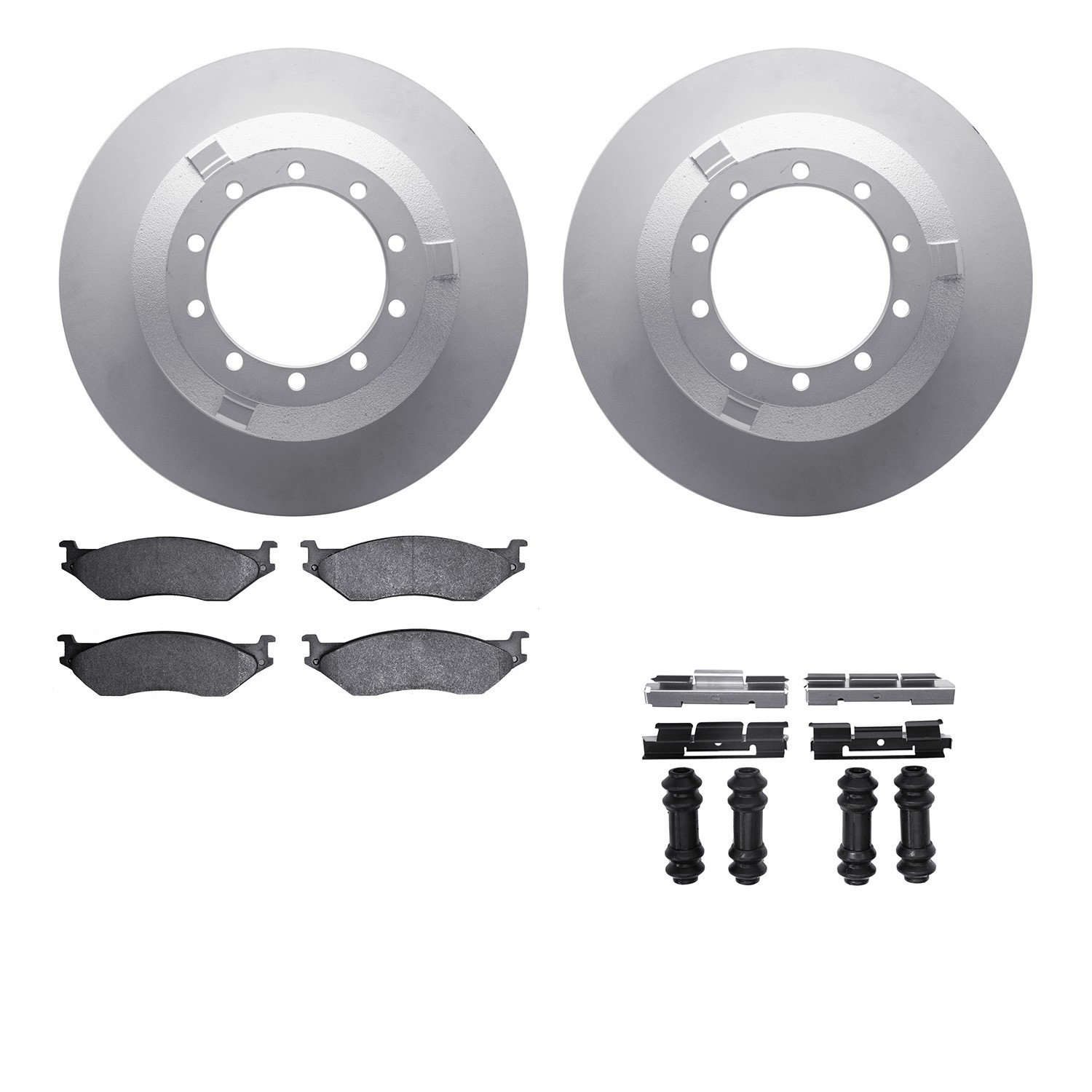 DFC GEOSPEC Coated Rotor- HD Brake Pad - Hardware