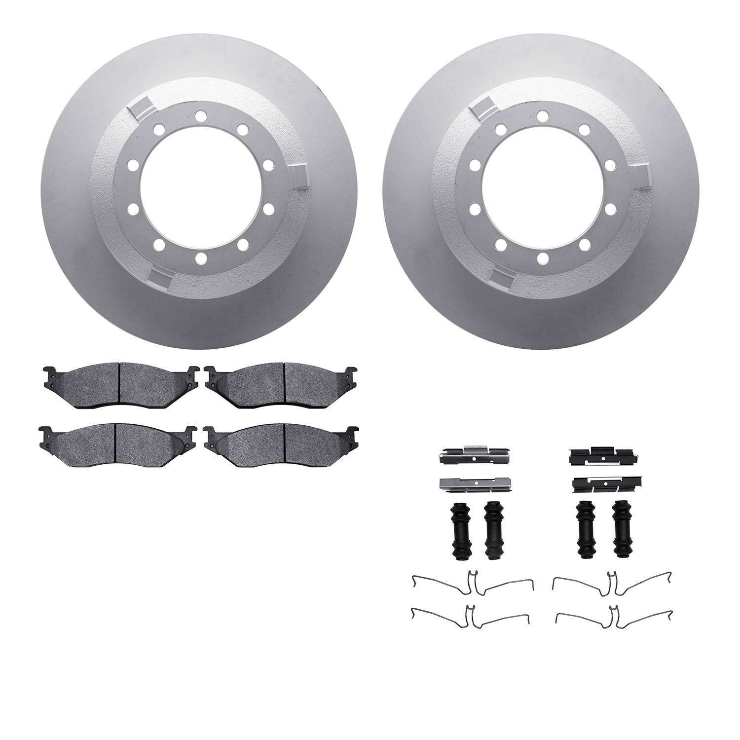 DFC GEOSPEC Coated Rotor- HD Brake Pad - Hardware