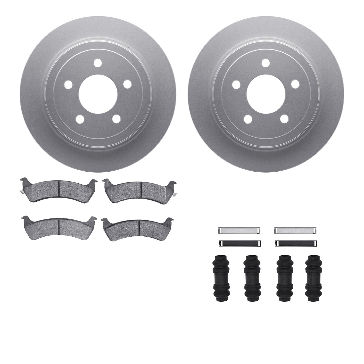DFC GEOSPEC Coated Rotor- HD Brake Pad - Hardware