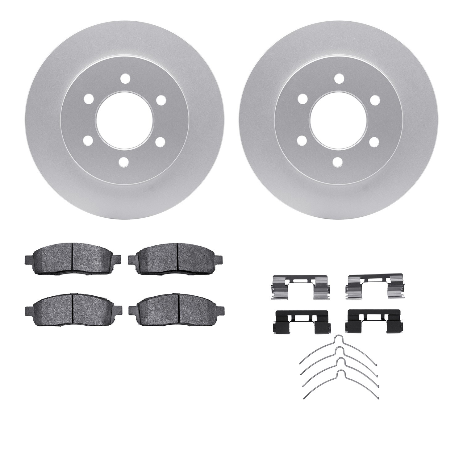 DFC GEOSPEC Coated Rotor- HD Brake Pad - Hardware