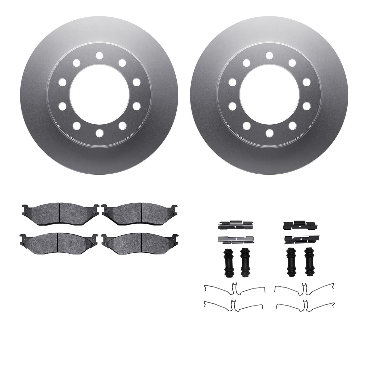 DFC GEOSPEC Coated Rotor- HD Brake Pad - Hardware