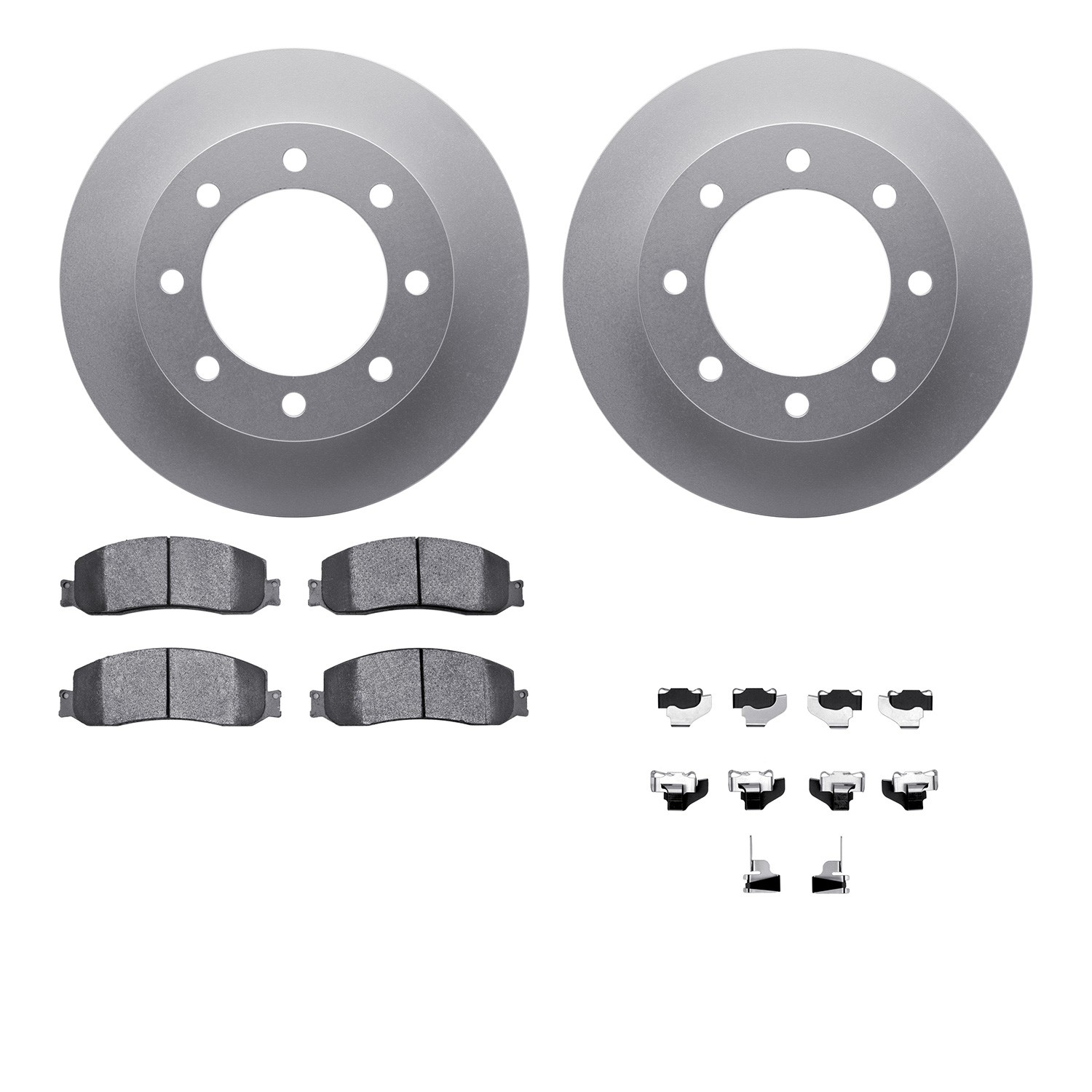 DFC GEOSPEC Coated Rotor- HD Brake Pad - Hardware