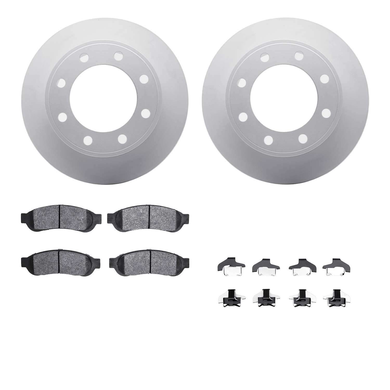 DFC GEOSPEC Coated Rotor- HD Brake Pad - Hardware