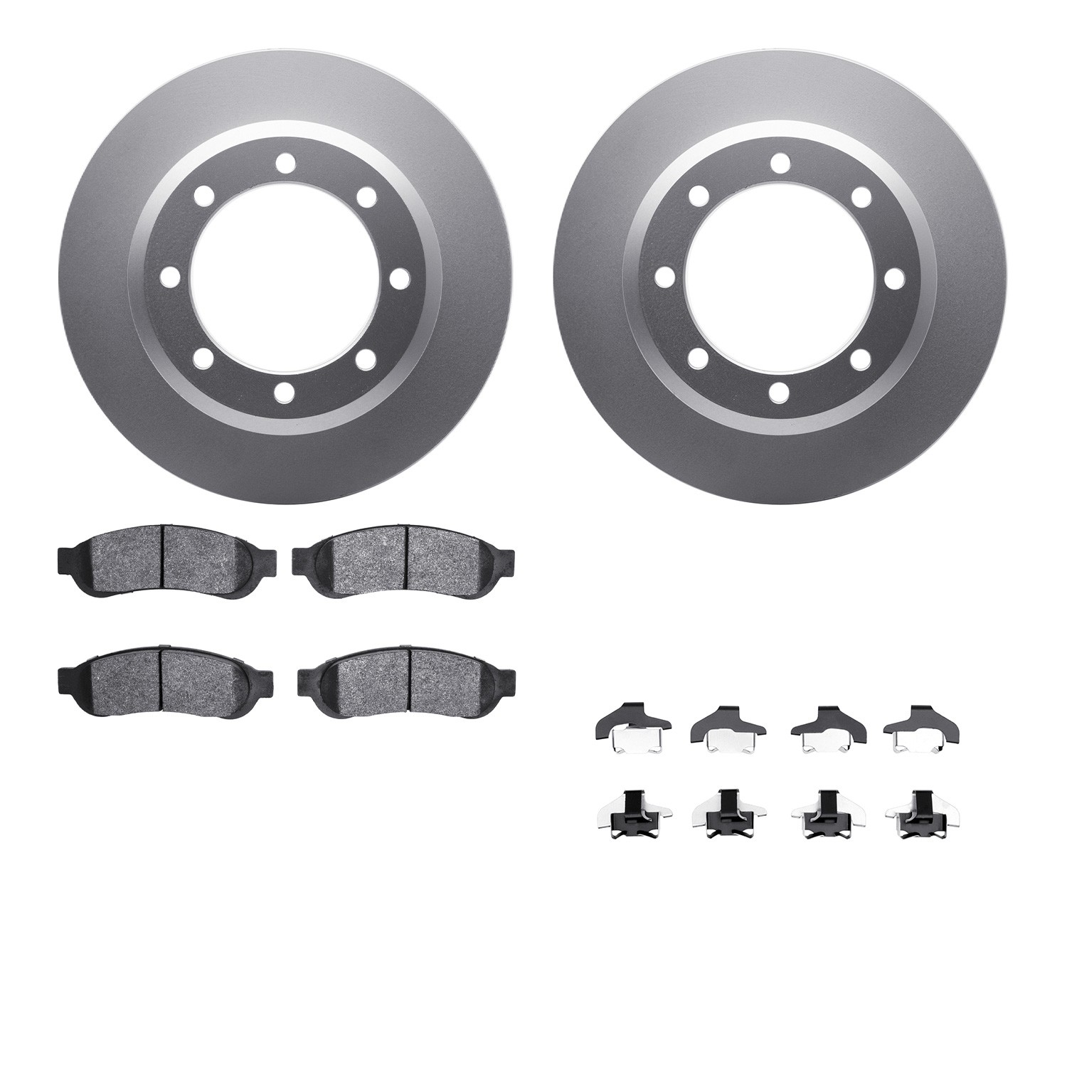 DFC GEOSPEC Coated Rotor- HD Brake Pad - Hardware