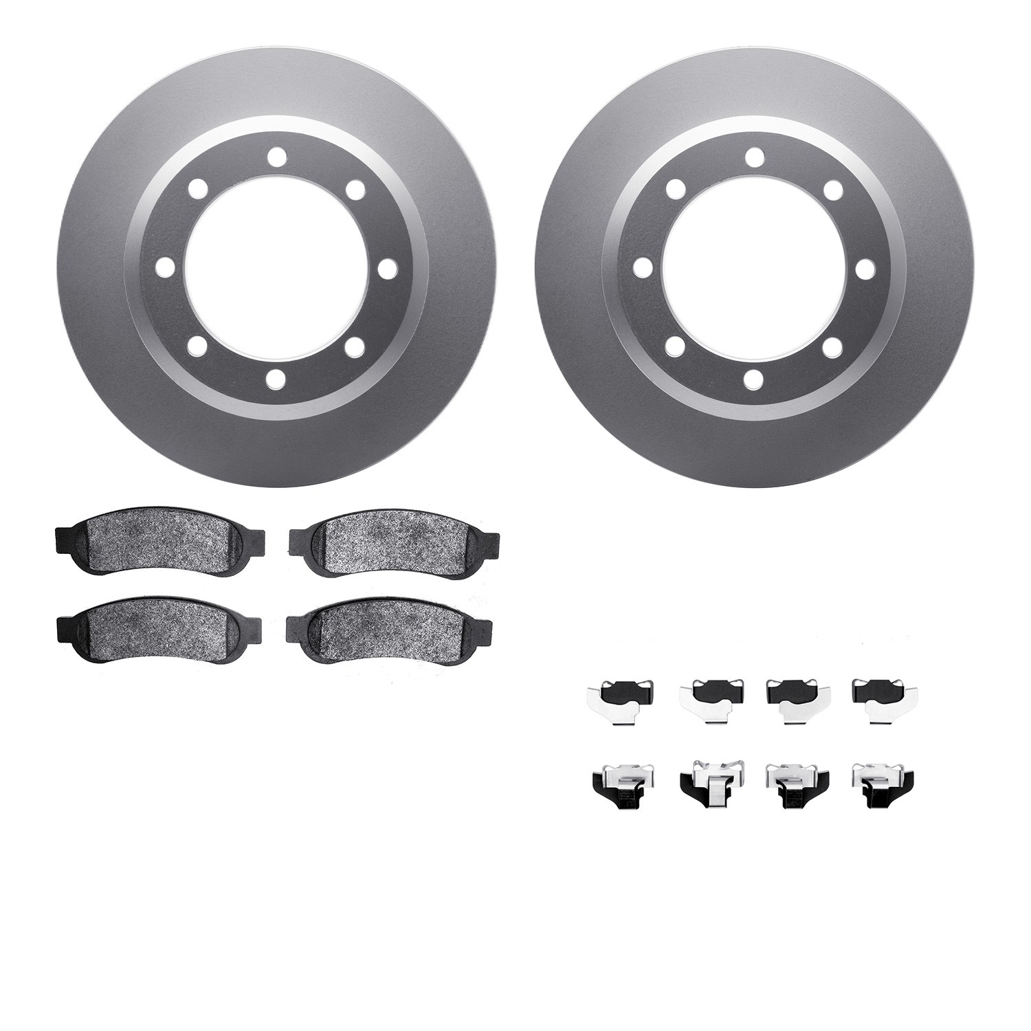 DFC GEOSPEC Coated Rotor- HD Brake Pad - Hardware