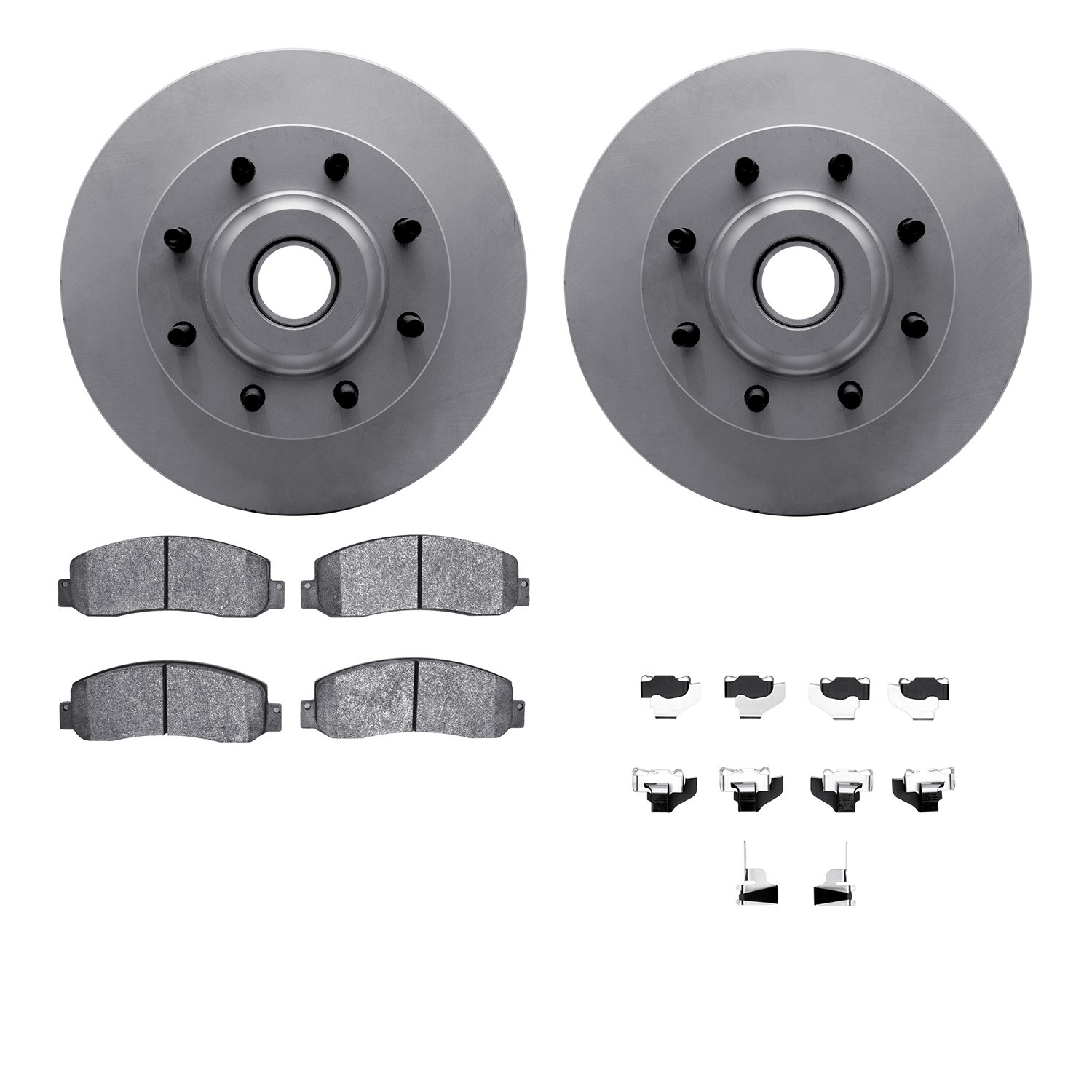 DFC GEOSPEC Coated Rotor- HD Brake Pad - Hardware