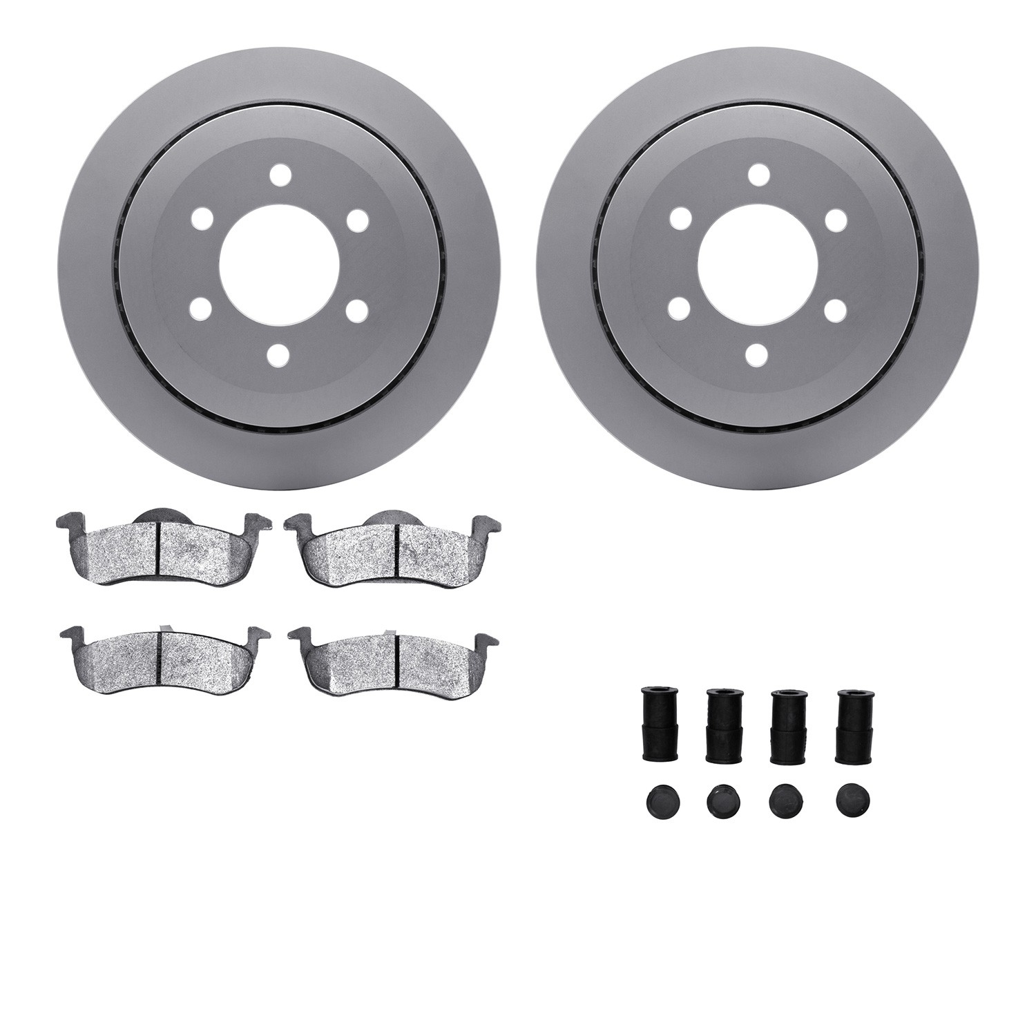 DFC GEOSPEC Coated Rotor- HD Brake Pad - Hardware