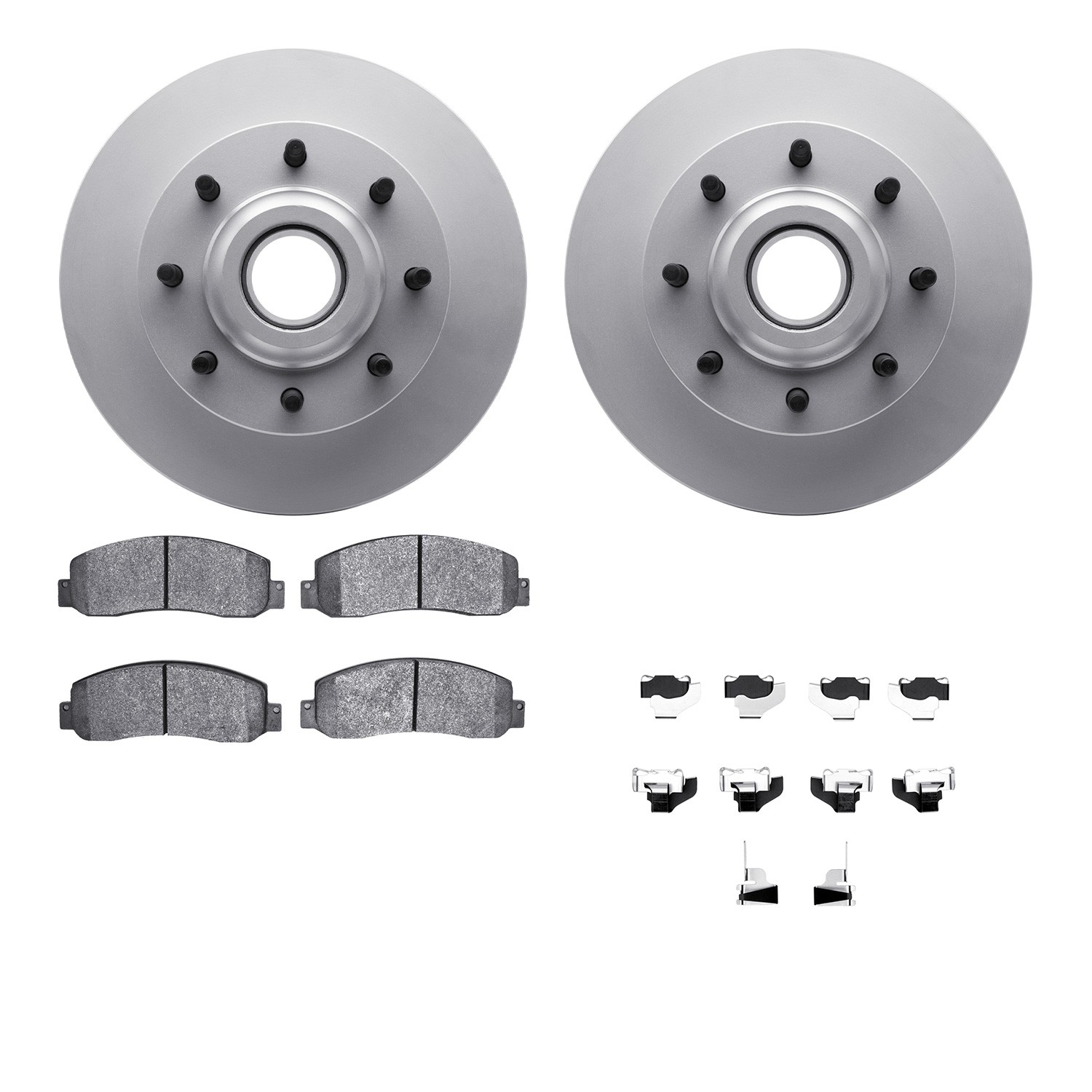 DFC GEOSPEC Coated Rotor- HD Brake Pad - Hardware