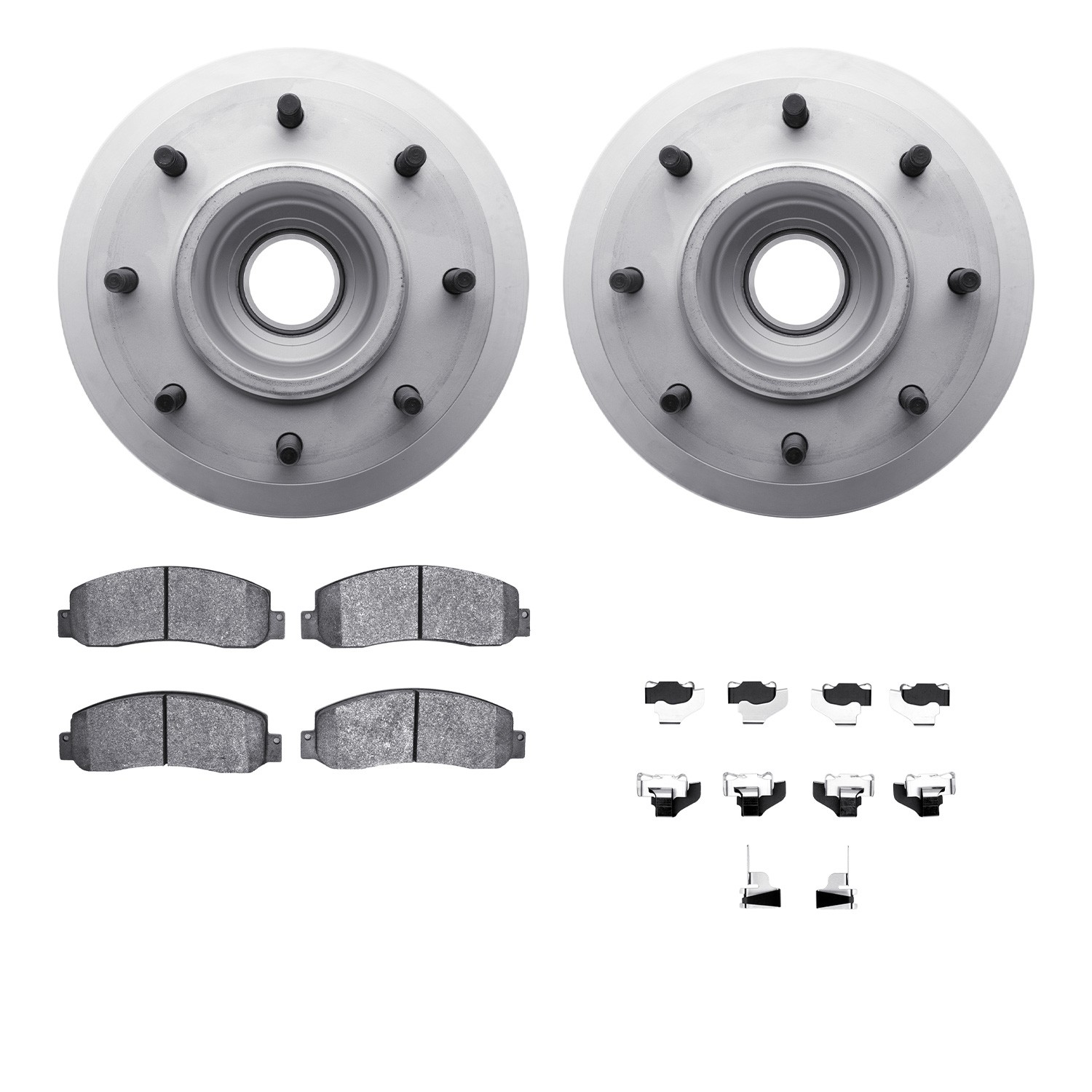 DFC GEOSPEC Coated Rotor- HD Brake Pad - Hardware