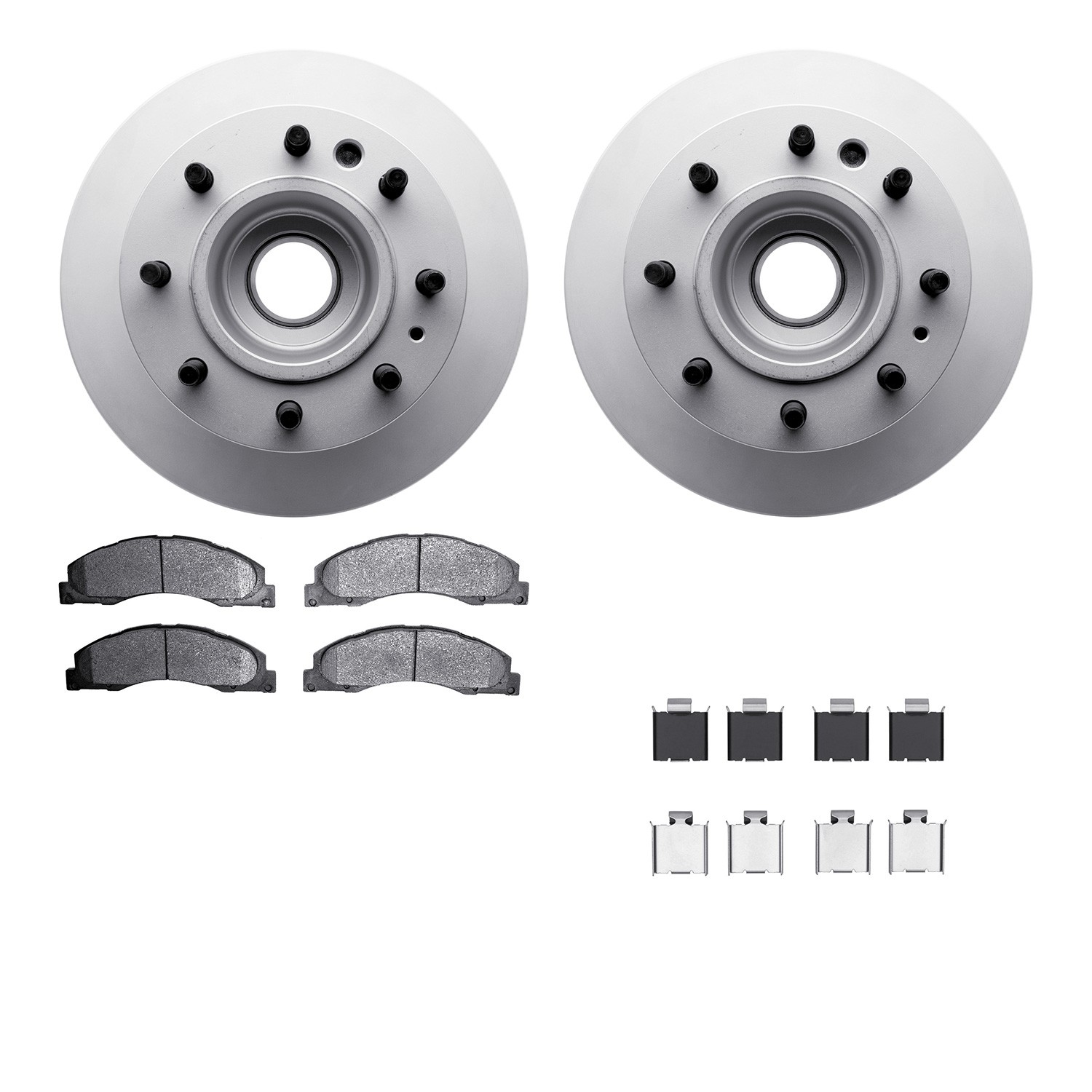 DFC GEOSPEC Coated Rotor- HD Brake Pad - Hardware