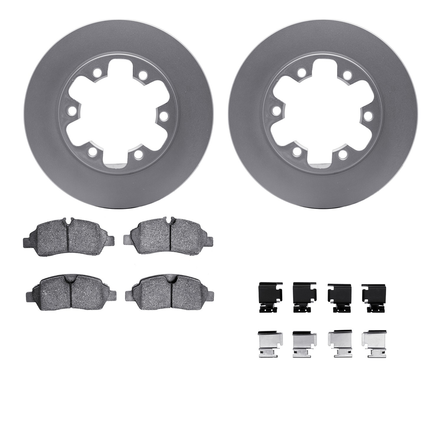 DFC GEOSPEC Coated Rotor- HD Brake Pad - Hardware