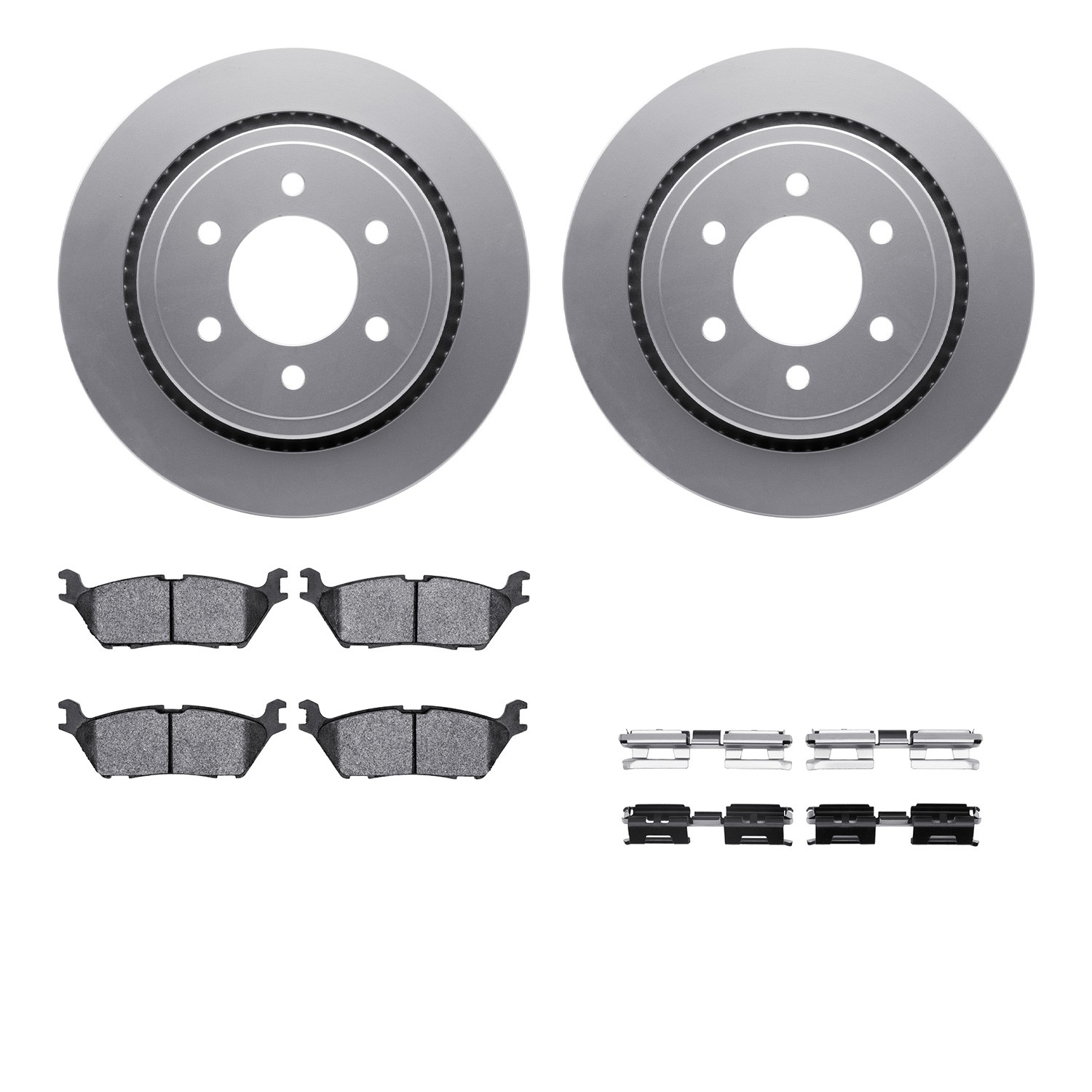 DFC GEOSPEC Coated Rotor- HD Brake Pad - Hardware