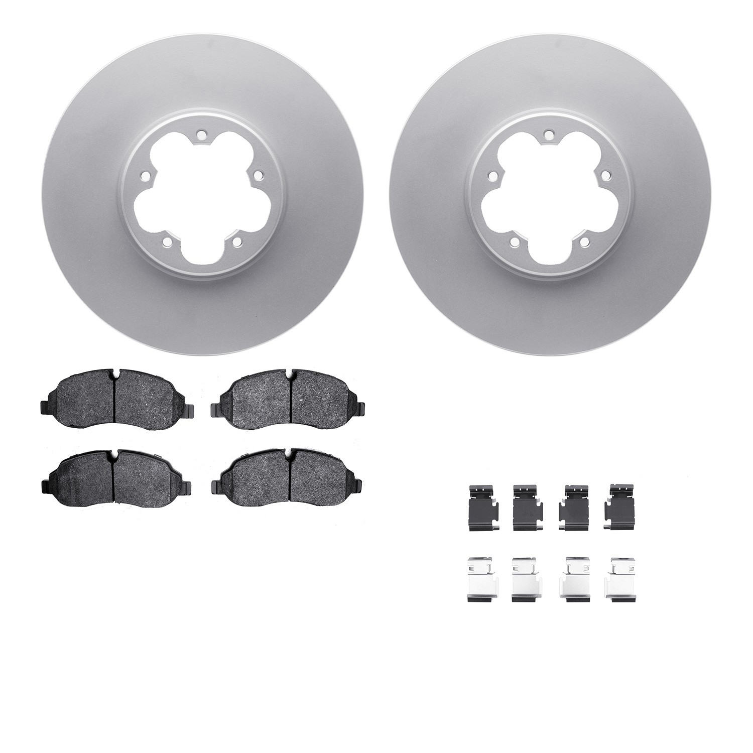 DFC GEOSPEC Coated Rotor- HD Brake Pad - Hardware