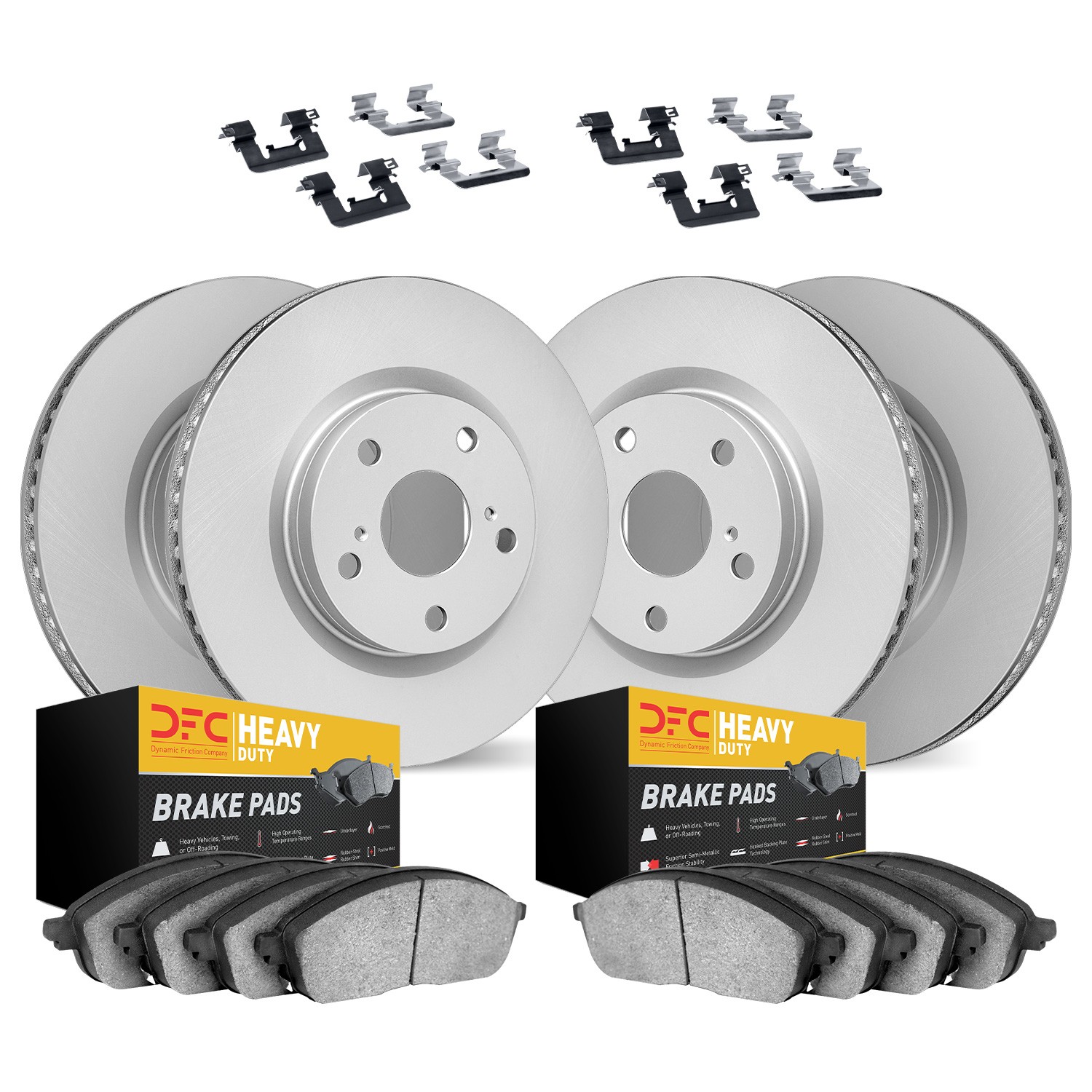 DFC GEOSPEC Coated Rotor- HD Brake Pad - Hardware