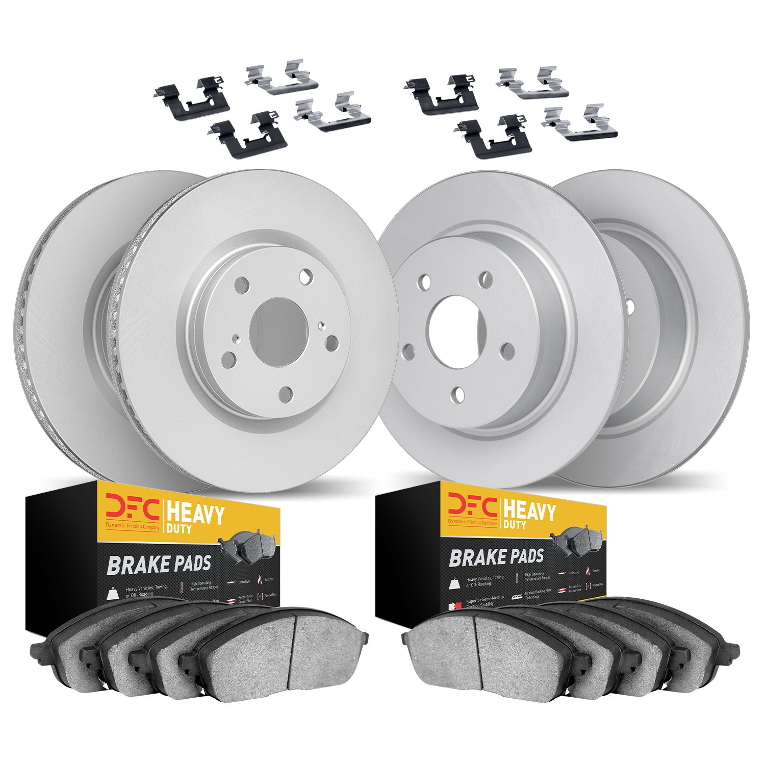 DFC GEOSPEC Coated Rotor- HD Brake Pad - Hardware
