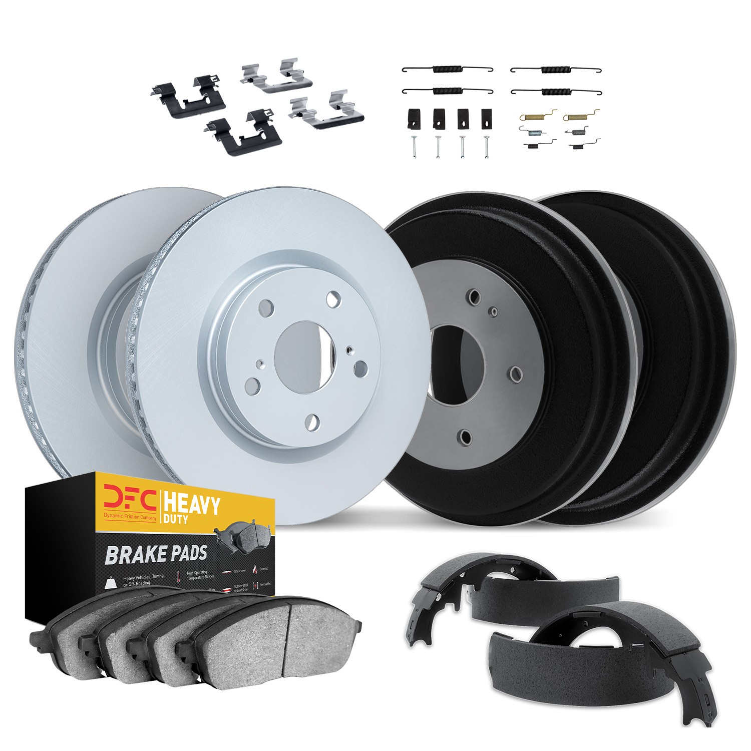 DFC GEOSPEC Coated Rotor- HD Brake Pad - Hardware