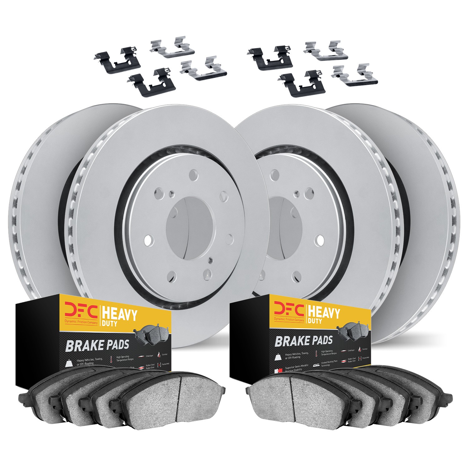 DFC GEOSPEC Coated Rotor- HD Brake Pad - Hardware