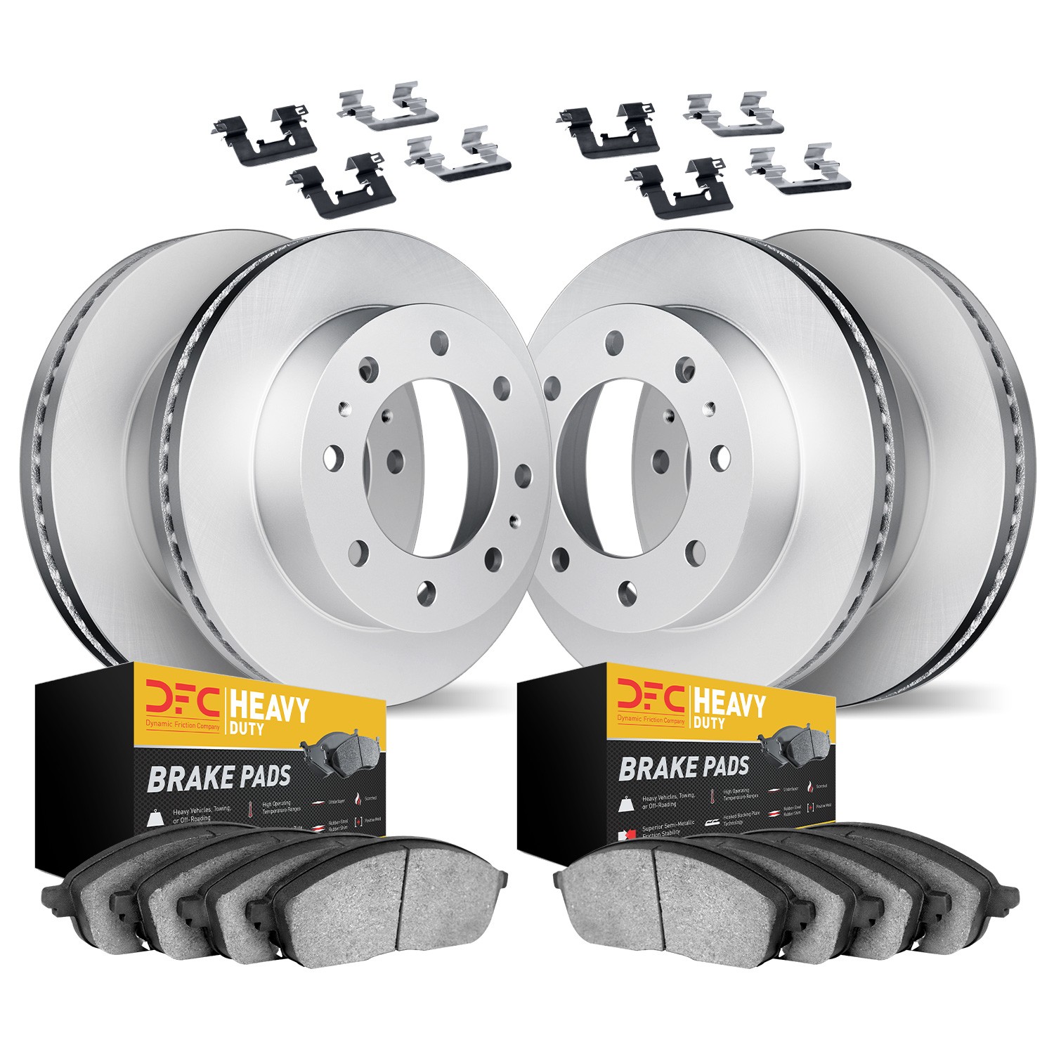 DFC GEOSPEC Coated Rotor- HD Brake Pad - Hardware