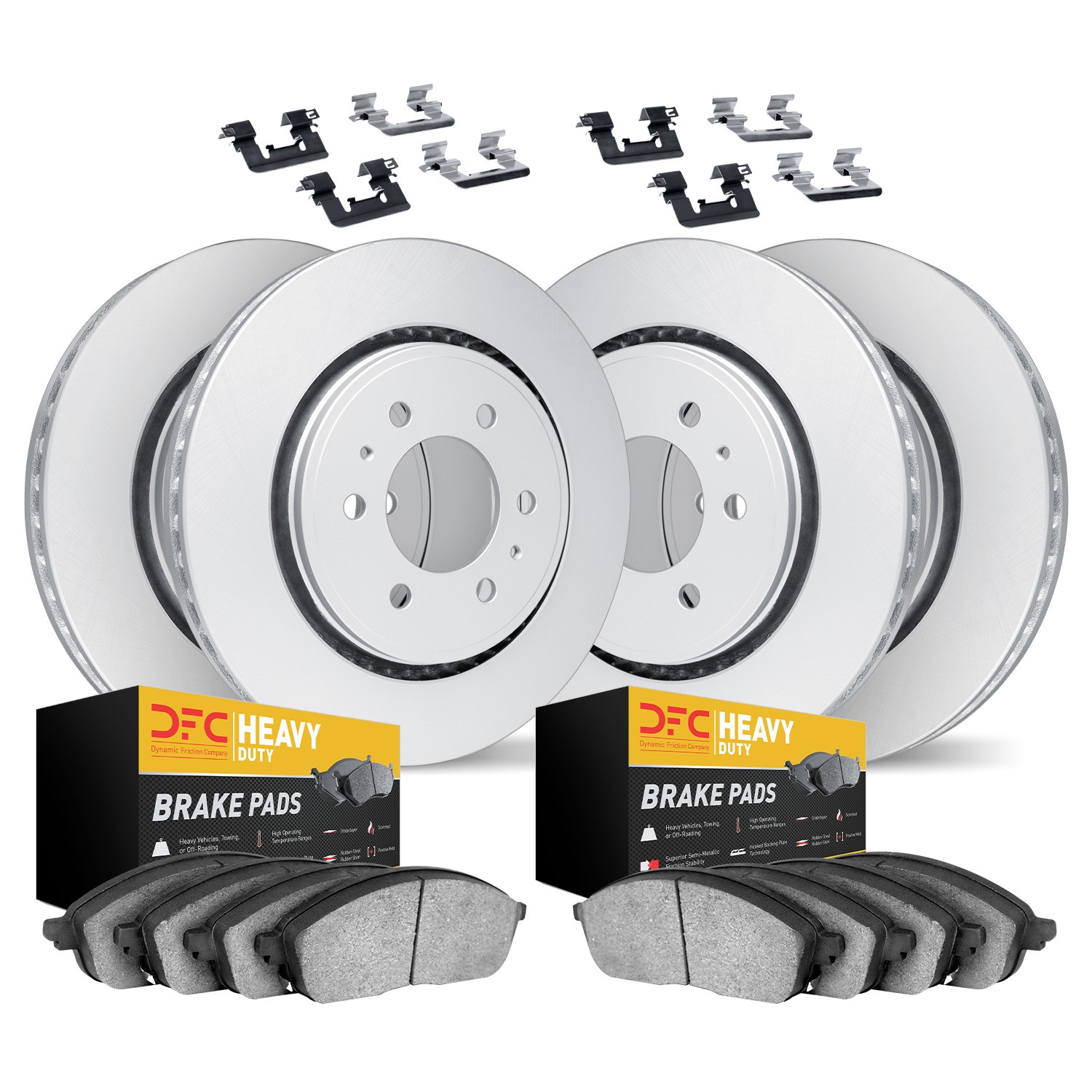 DFC GEOSPEC Coated Rotor- HD Brake Pad - Hardware