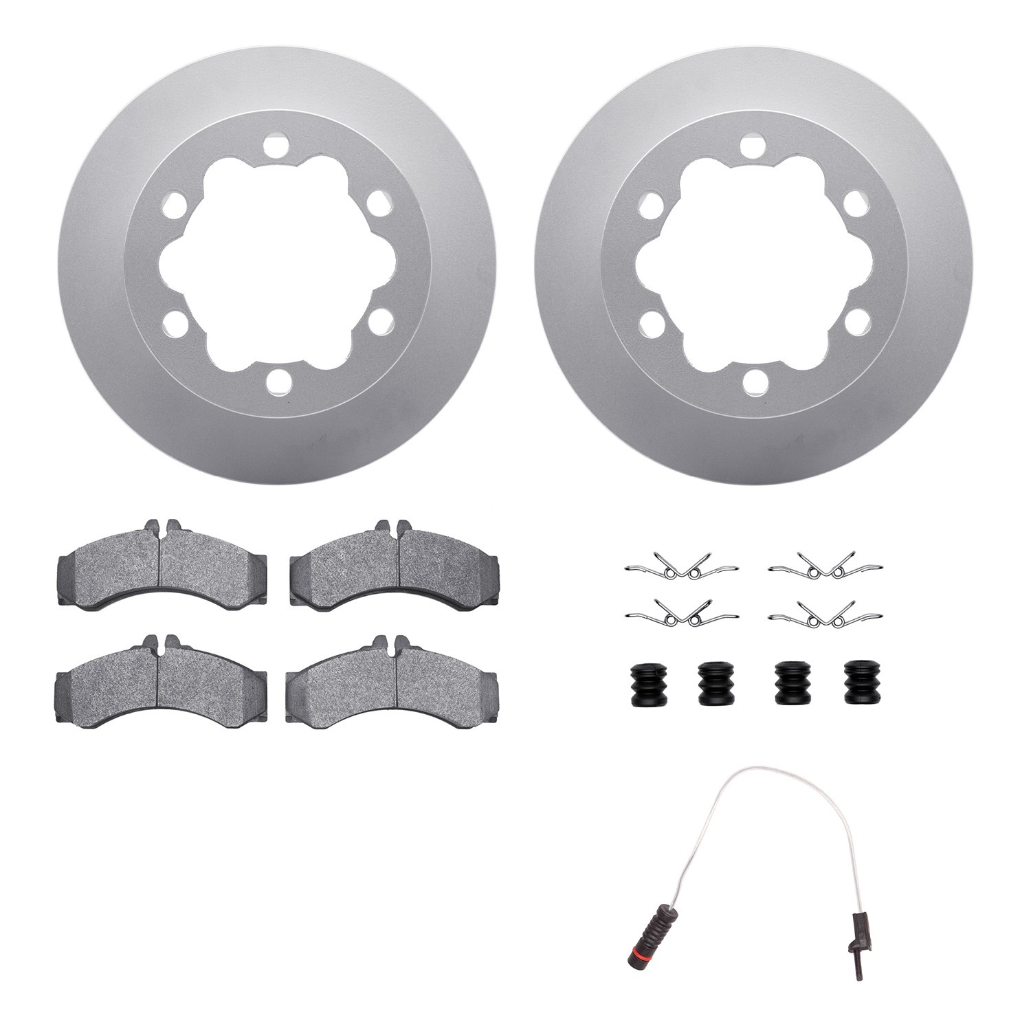 DFC GEOSPEC Coated Rotor- HD Brake Pad - Hardware and Sensor