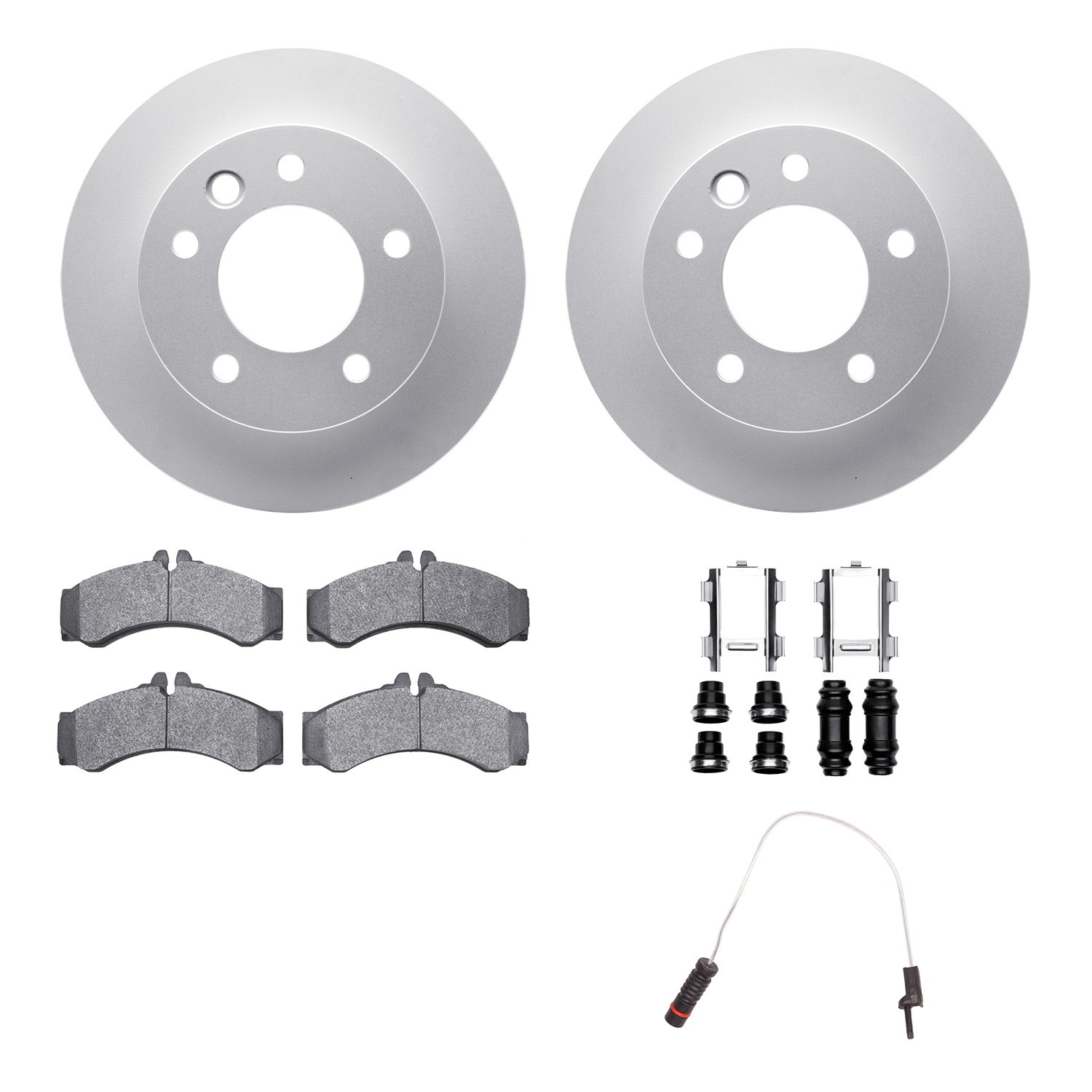 DFC GEOSPEC Coated Rotor- HD Brake Pad - Hardware and Sensor