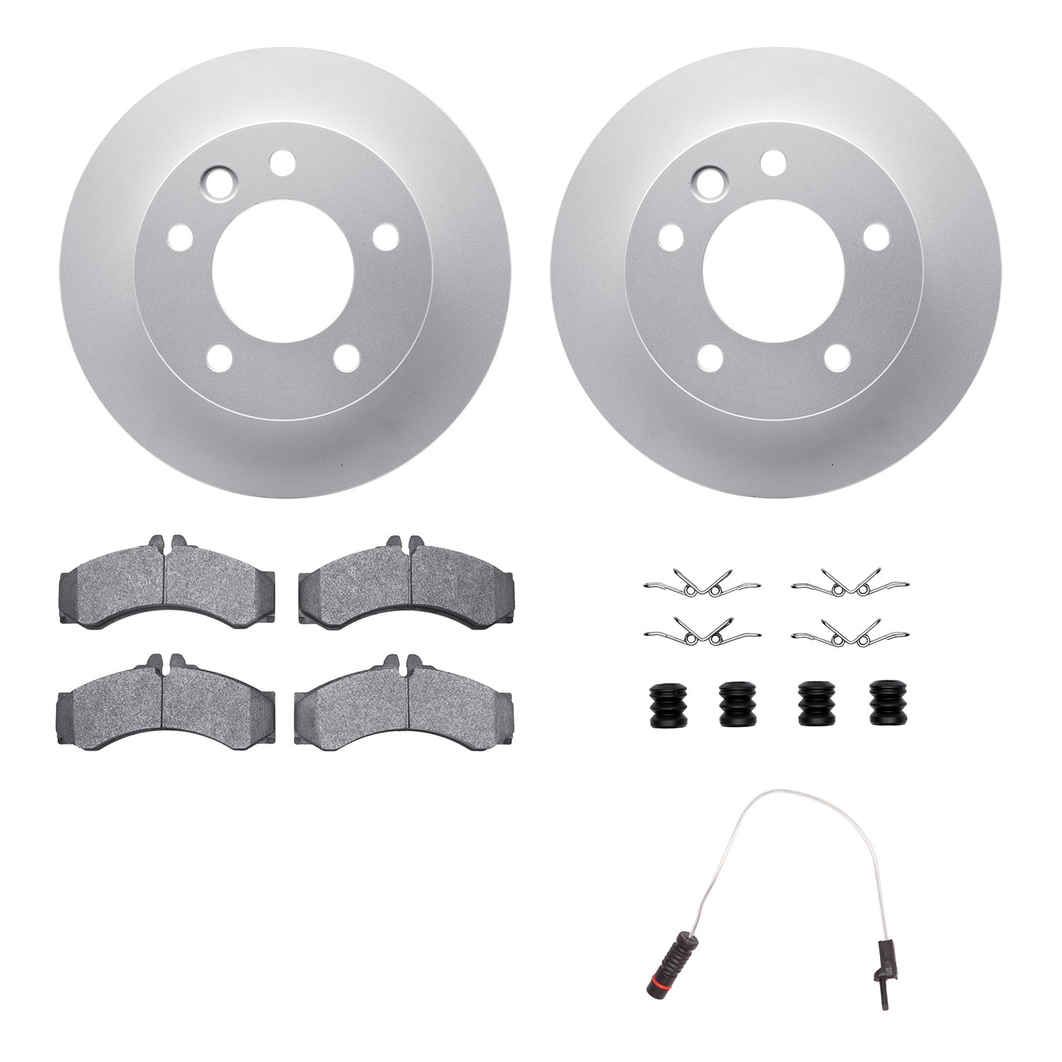 DFC GEOSPEC Coated Rotor- HD Brake Pad - Hardware and Sensor