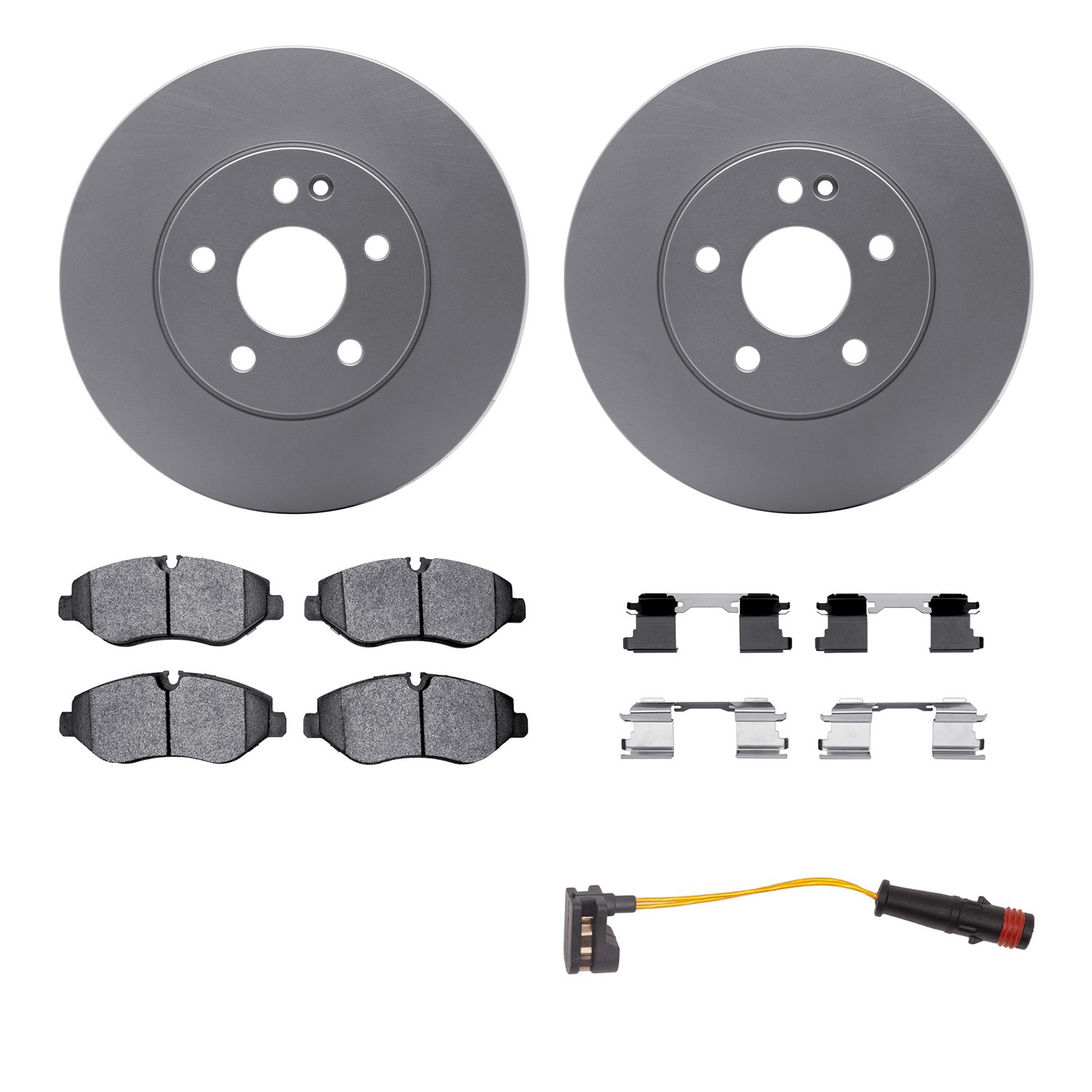 DFC GEOSPEC Coated Rotor- HD Brake Pad - Hardware and Sensor