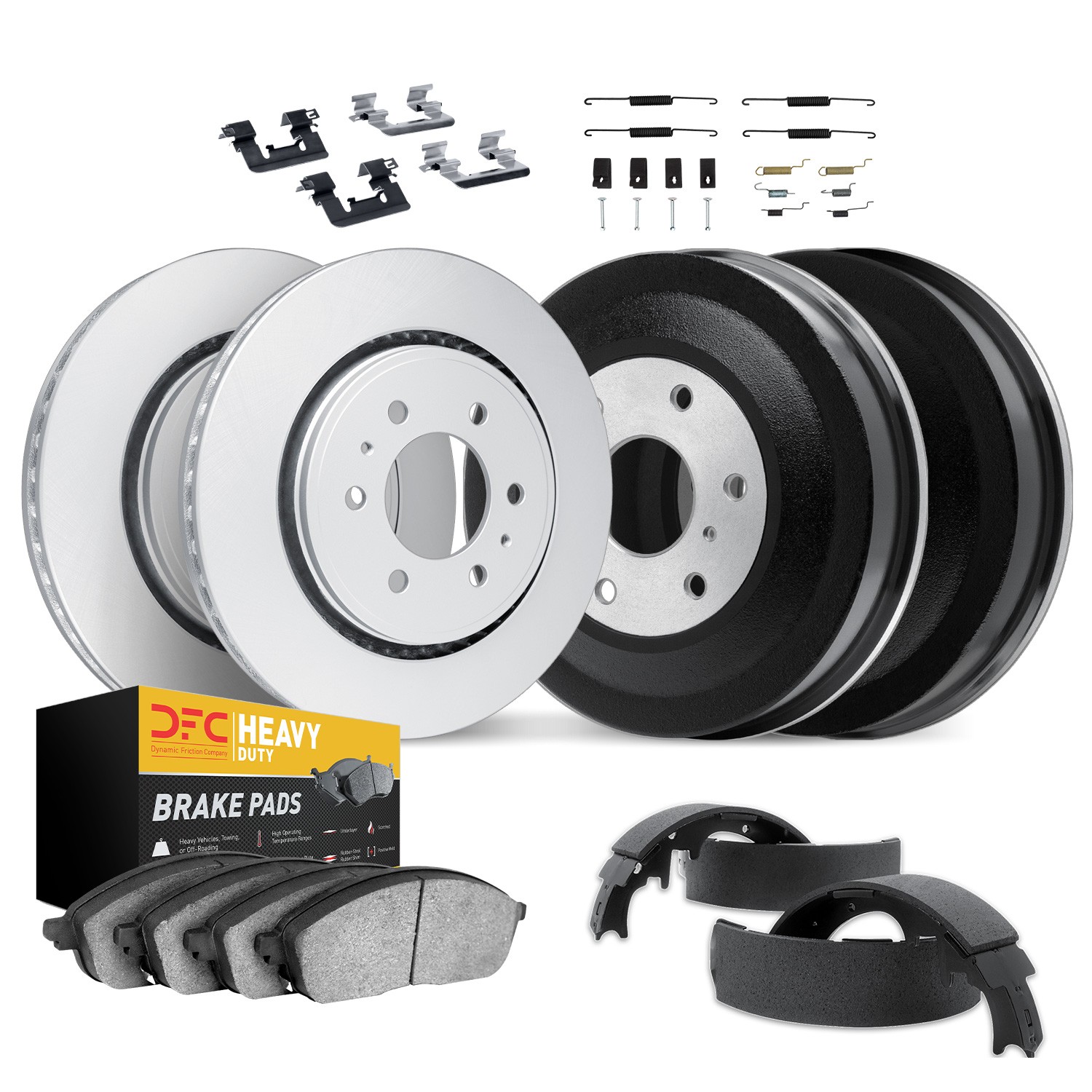 DFC GEOSPEC Coated Rotor- HD Brake Pad - Hardware and Adjuster