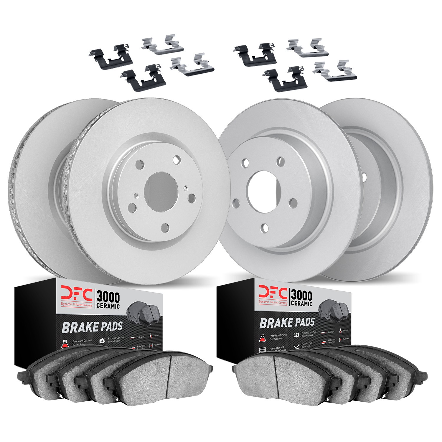 3000 CERAMIC BRAKE PADS W/HDW