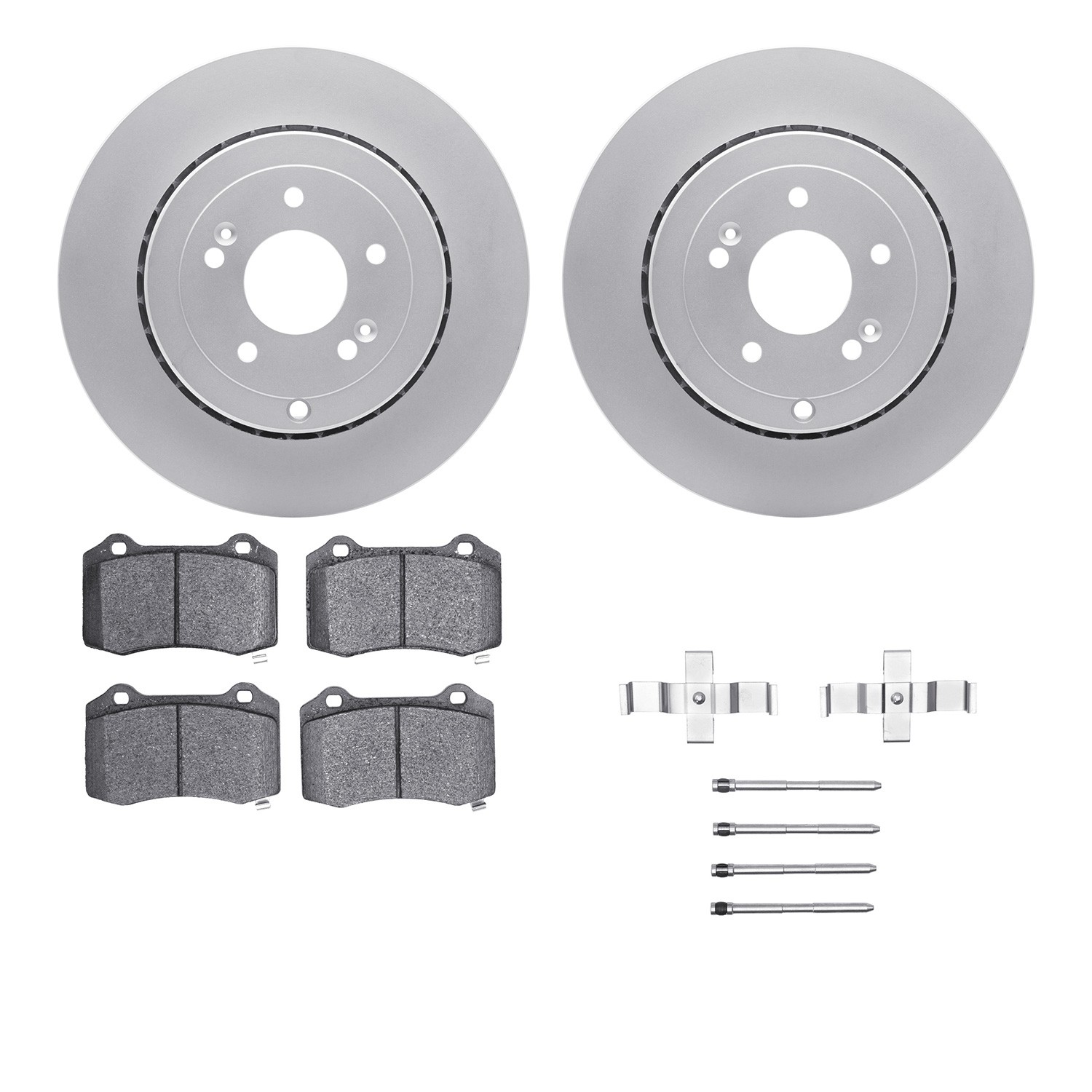 DFC GEOSPEC Coated Rotor- HD Brake Pad - Hardware