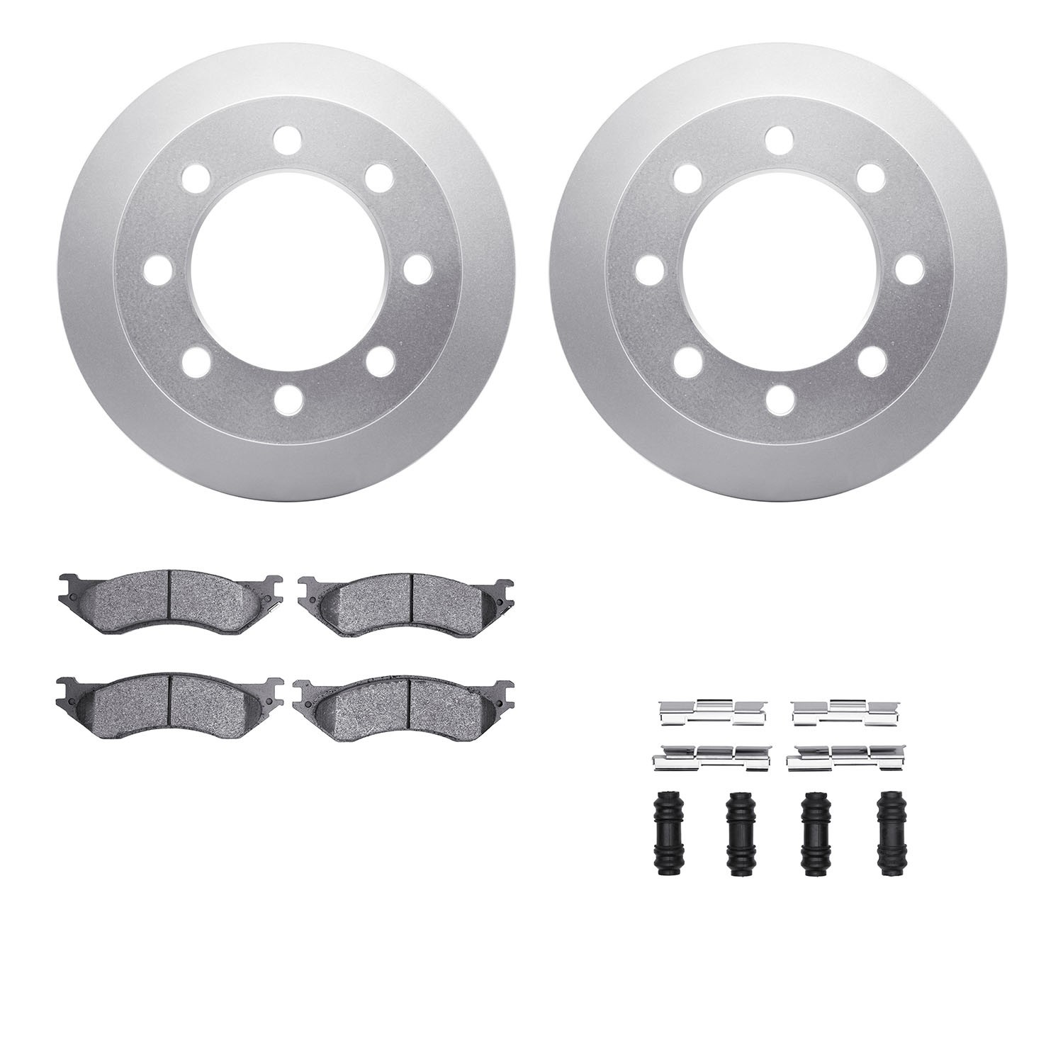 DFC GEOSPEC Coated Rotor- HD Brake Pad - Hardware