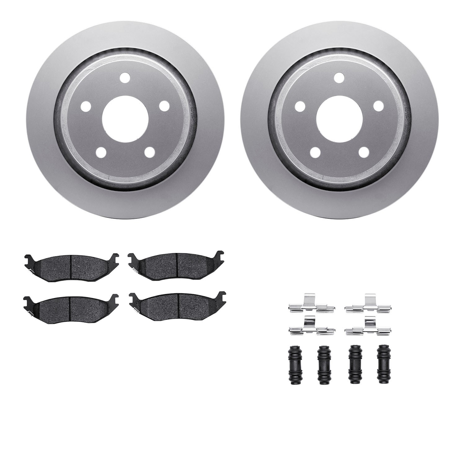 DFC GEOSPEC Coated Rotor- HD Brake Pad - Hardware
