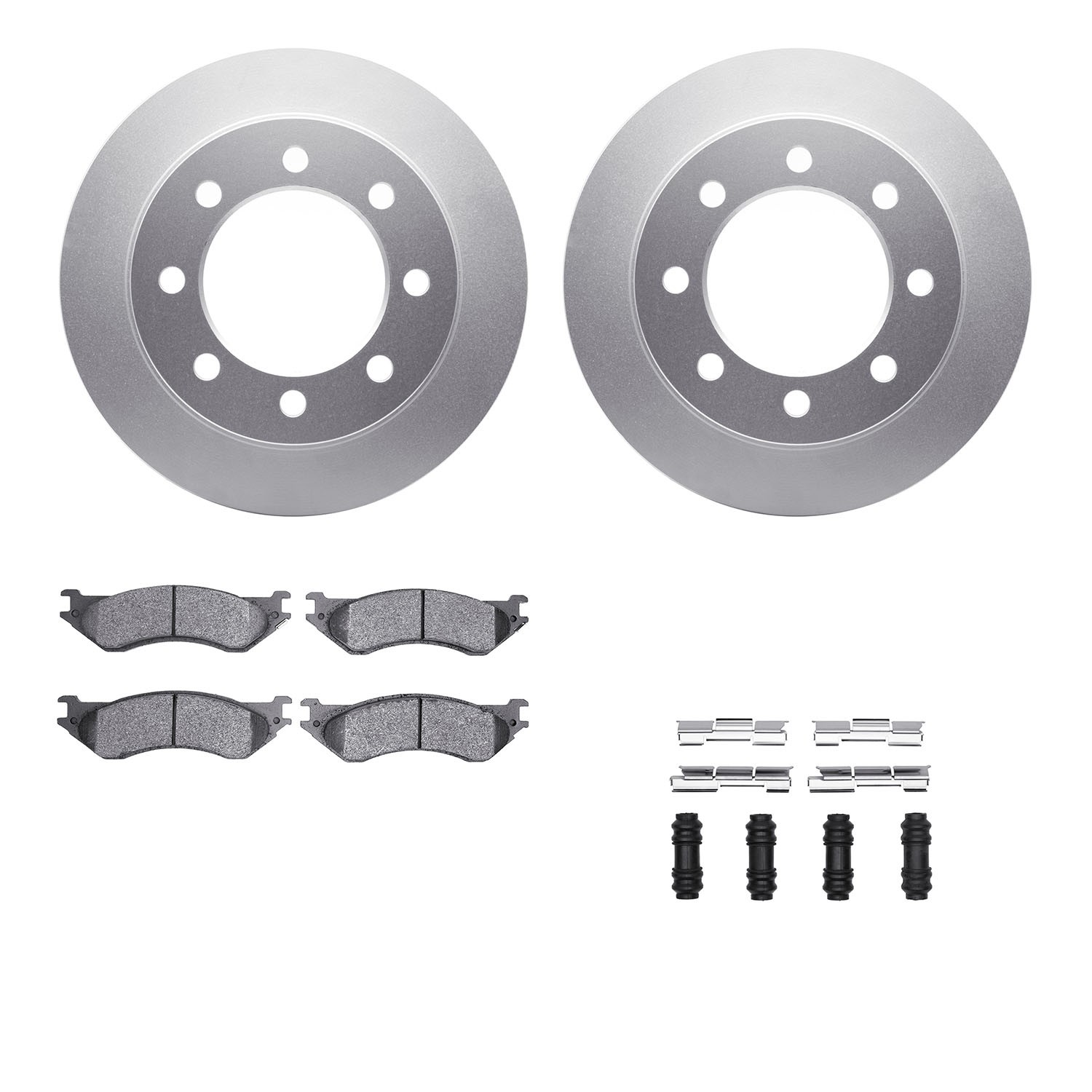 DFC GEOSPEC Coated Rotor- HD Brake Pad - Hardware