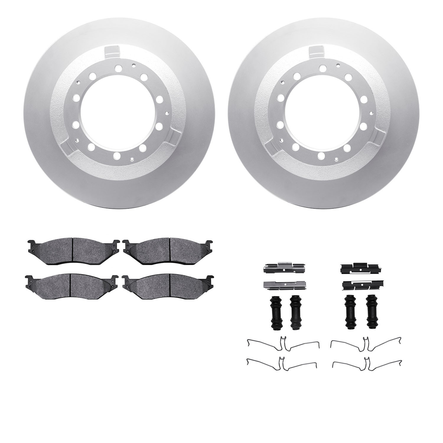 DFC GEOSPEC Coated Rotor- HD Brake Pad - Hardware