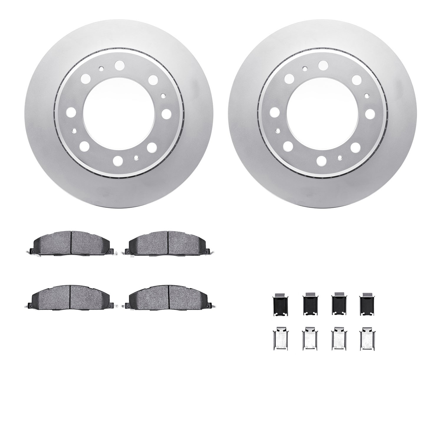 DFC GEOSPEC Coated Rotor- HD Brake Pad - Hardware